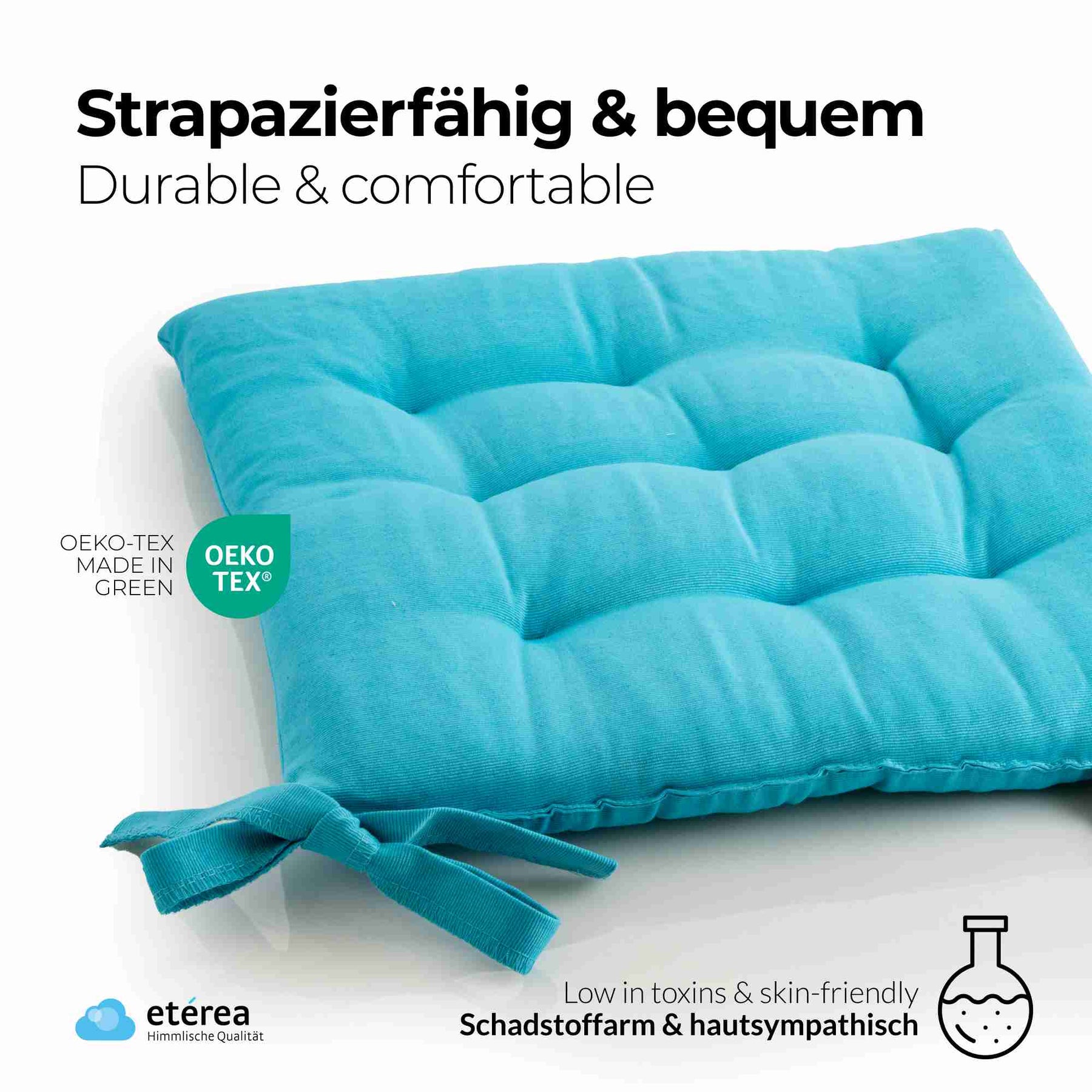 etérea Sitzkissen Stuhlkissen Basic 40x40cm - Innen und Aussenbereich