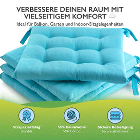etérea Sitzkissen Stuhlkissen Basic Auflage und Stuhlkissen 40x40cm - Innen und Aussenbereich