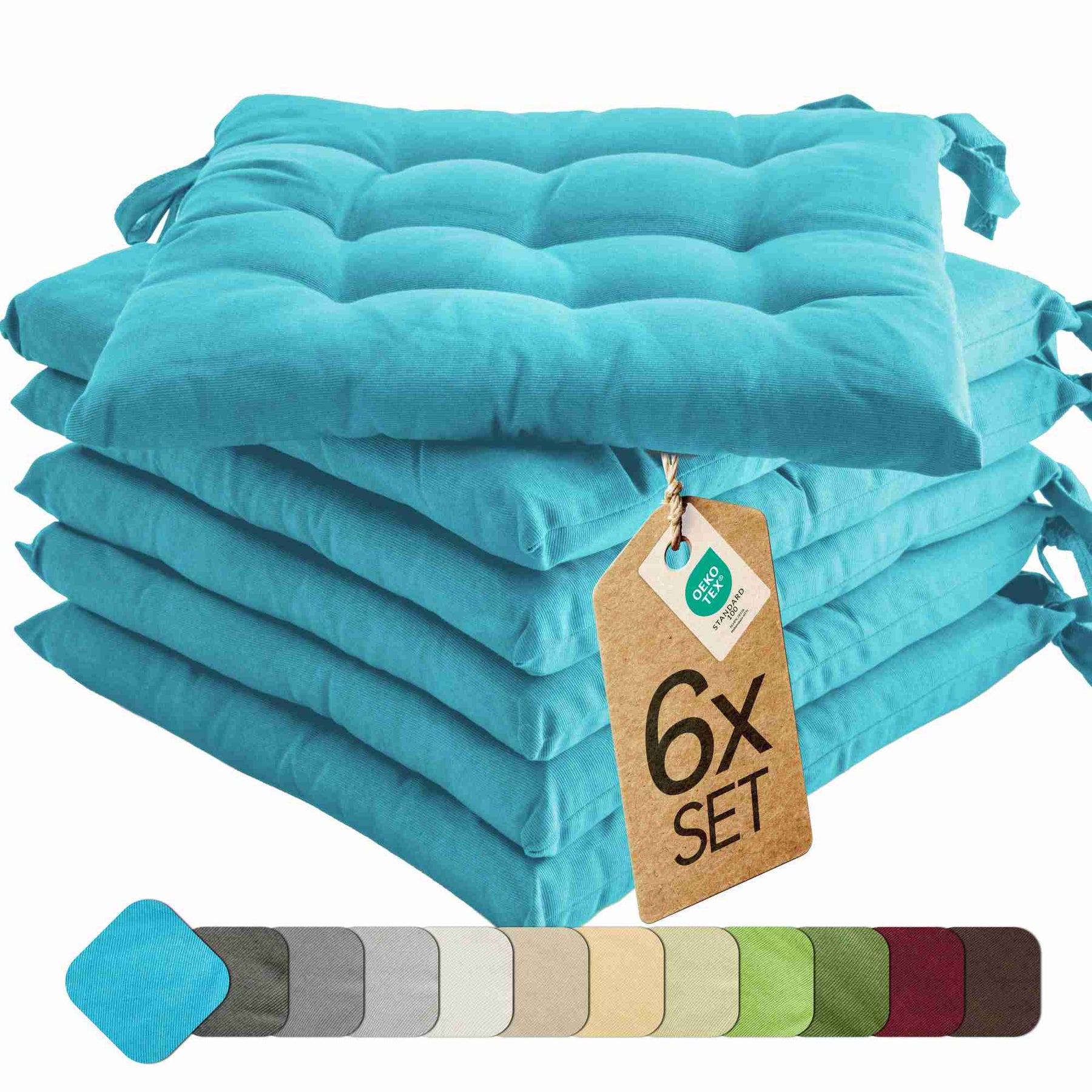 etérea Sitzkissen Stuhlkissen Basic Auflage und Stuhlkissen 40x40cm - Innen und Aussenbereich