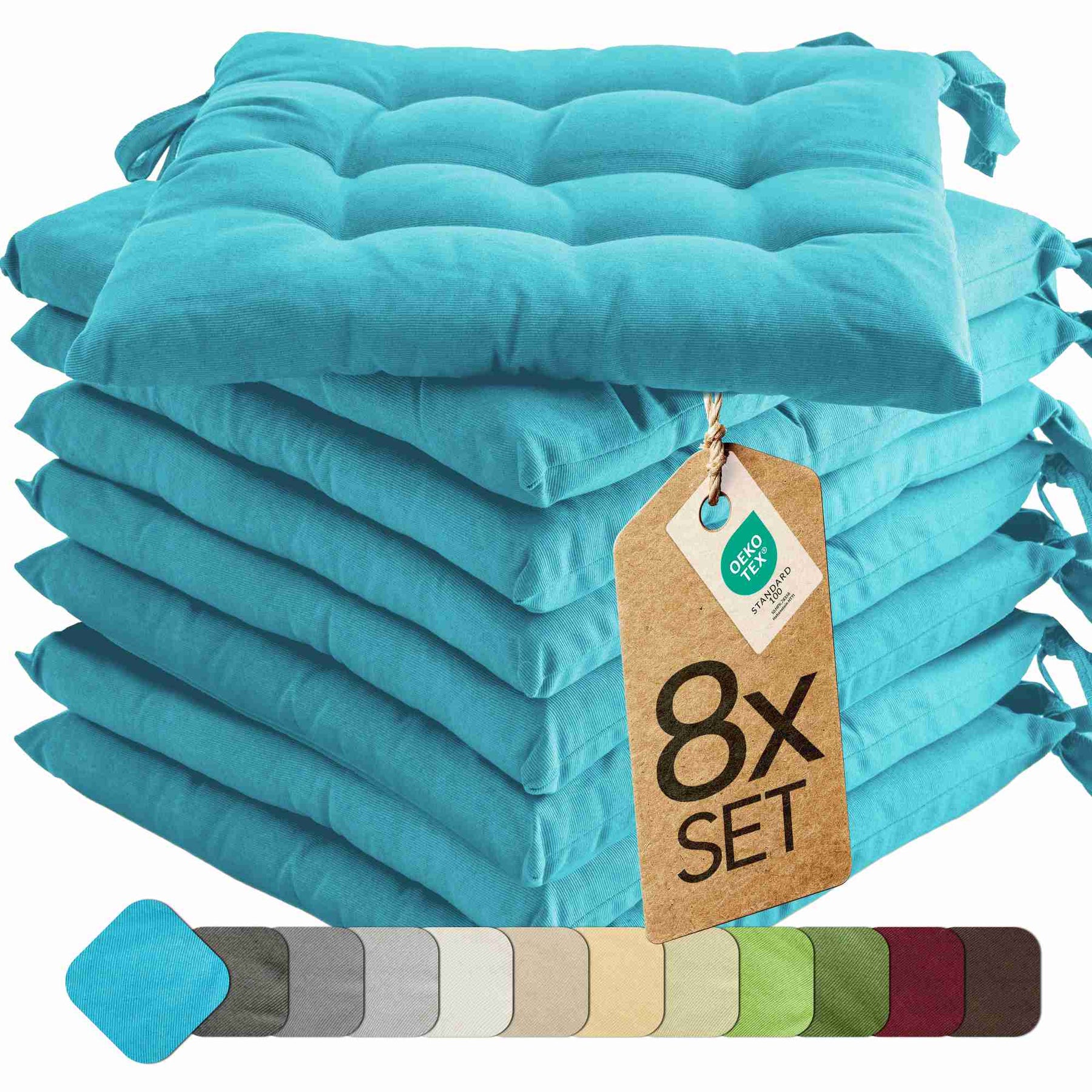 etérea Sitzkissen Stuhlkissen Basic Auflage und Stuhlkissen 40x40cm - Innen und Aussenbereich