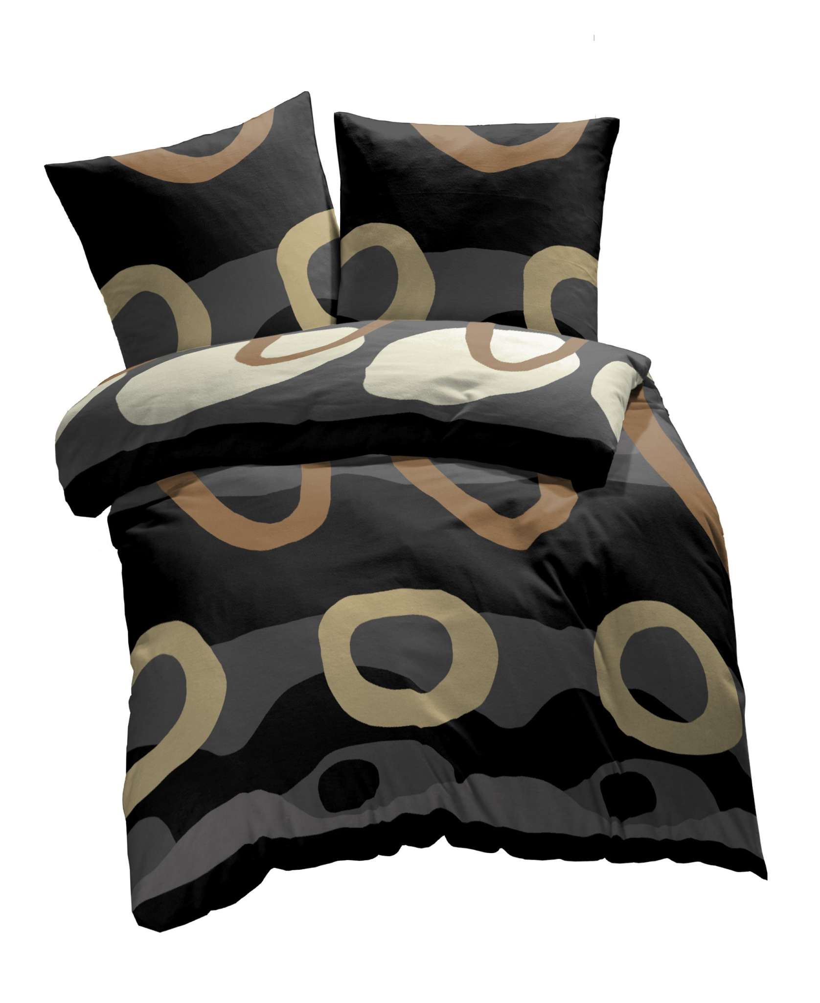 etérea Renforcé Bettwäsche Charles Kreise Pflaume und Rot