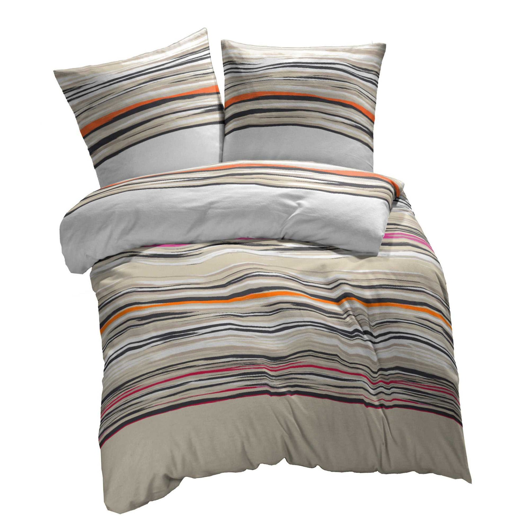 etérea Renforcé Bettwäsche Jeanine Violett und Sand