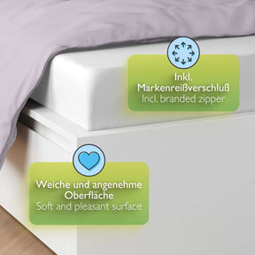 etérea Renforcé Bettwäsche Jeanine Violett und Sand