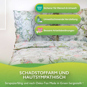 etérea Renforcé Bettwäsche Mikko Grün Rose
