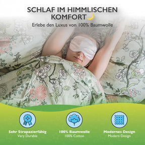 etérea Renforcé Bettwäsche Mikko Grün Rose