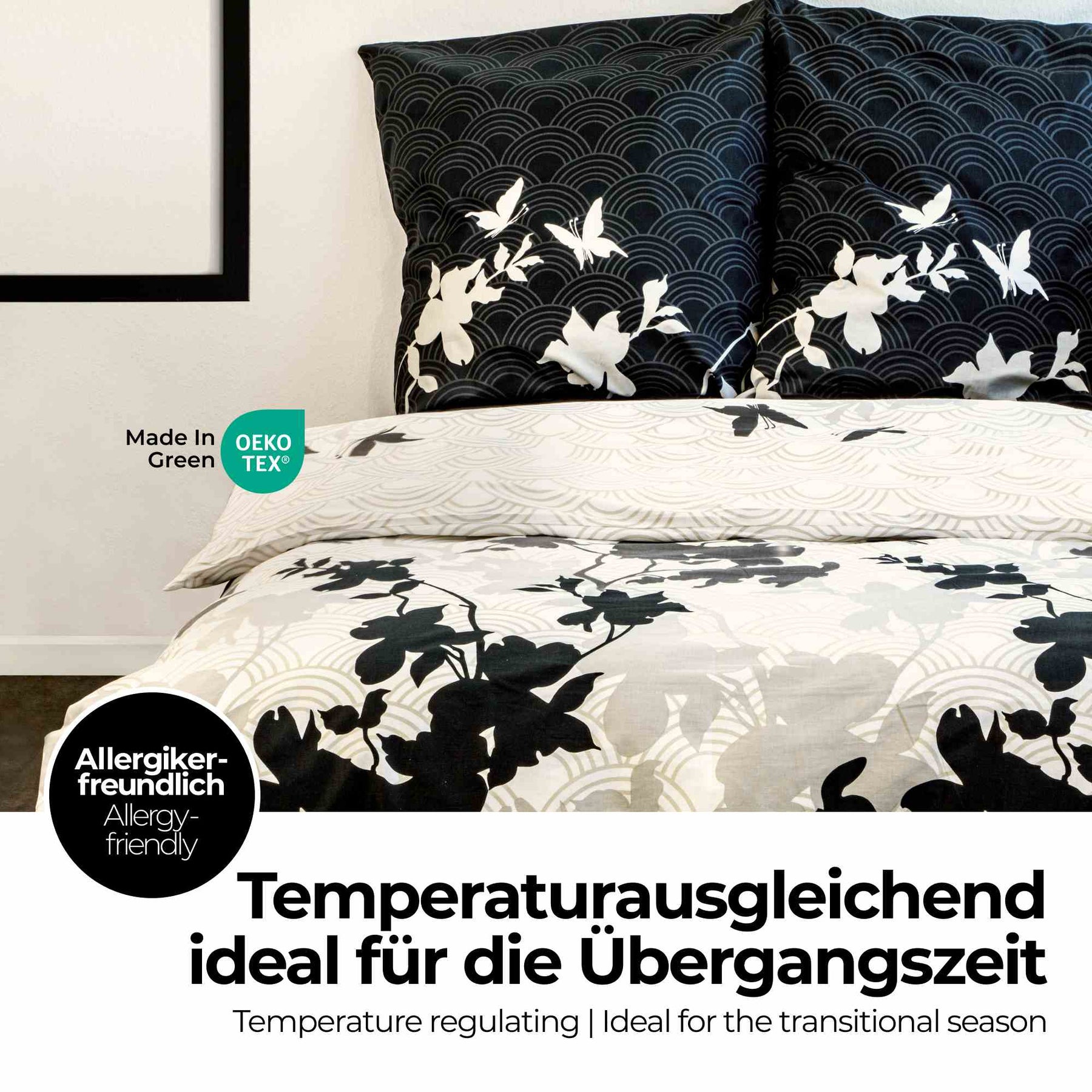 etérea Renforcé Baumwolle Bettwäsche Osaka Grau