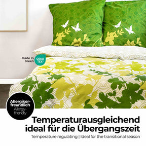 etérea Renforcé Baumwolle Bettwäsche Osaka Grün