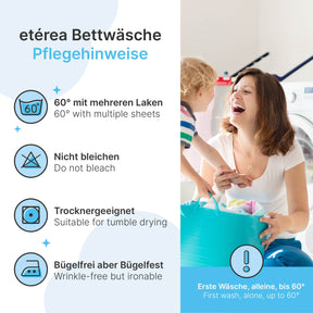 etérea Baumwolle Bettwäsche Clemens Blumen Rot und Pink