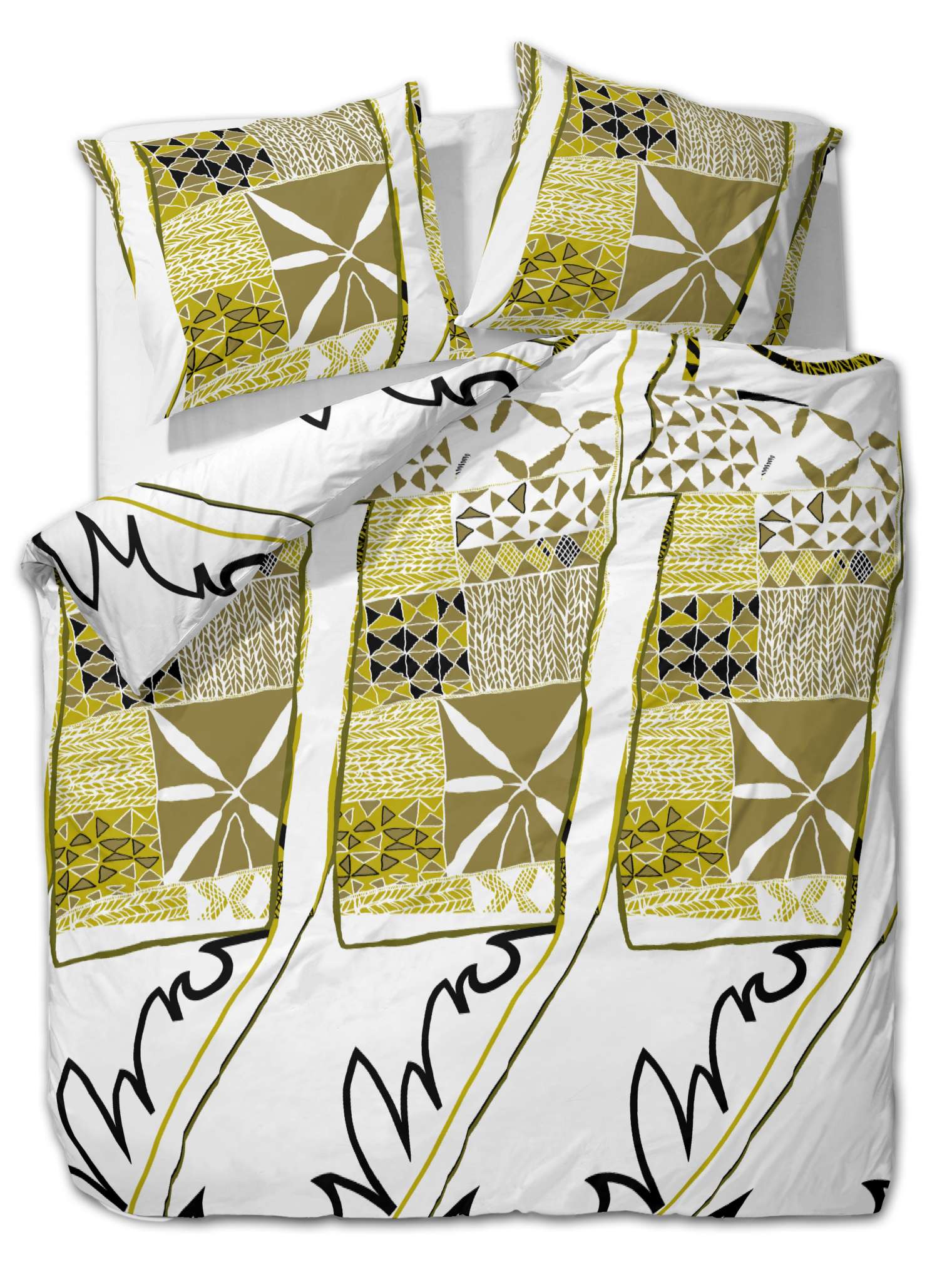 etérea Baumwolle Bettwäsche Polly Afrika Tribe Grün