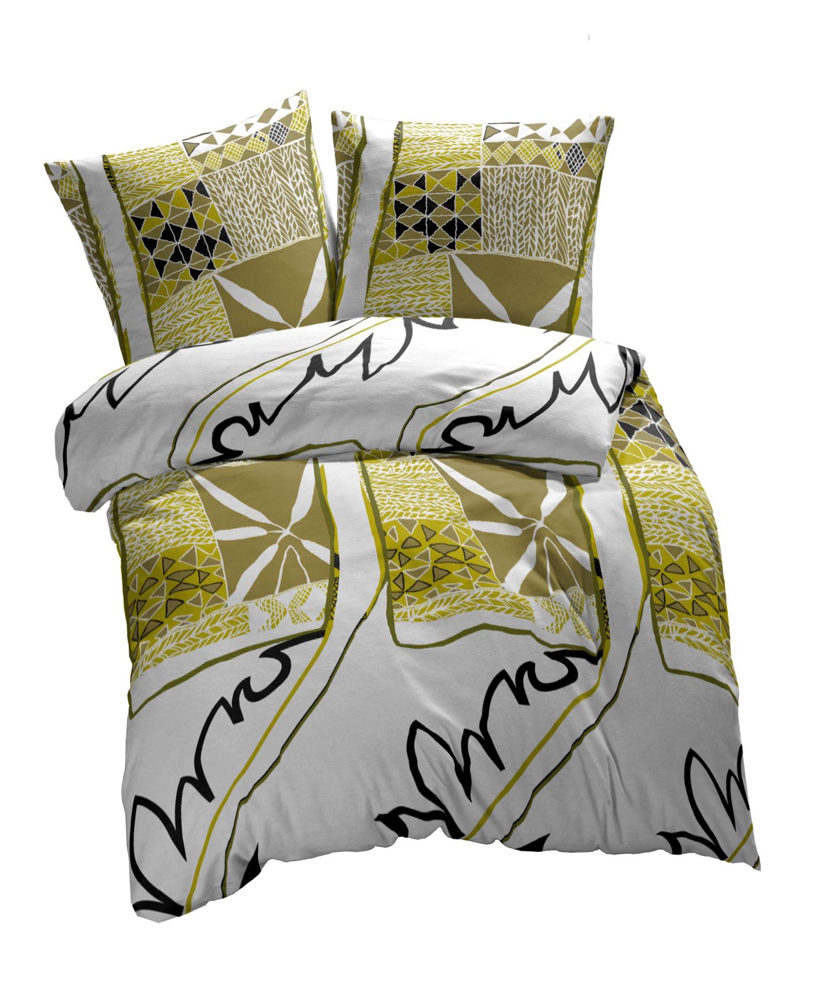 etérea Baumwolle Bettwäsche Polly Afrika Tribe Grün