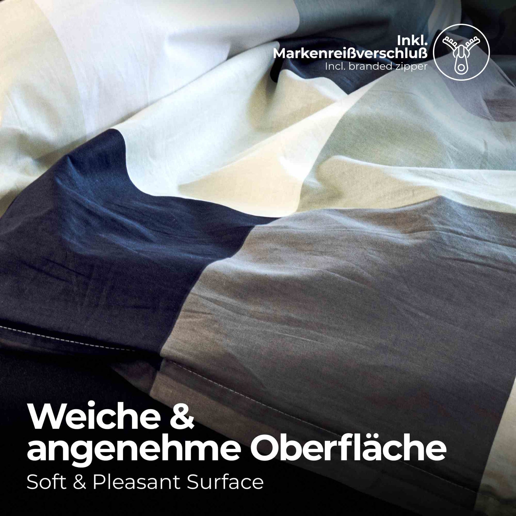 etérea Renforcé Bettwäsche Rian Schwarz