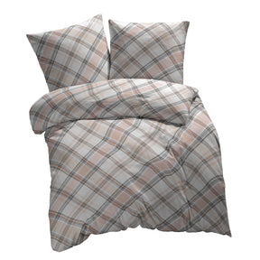 etérea Renforcé Baumwoll Bettwäsche Square Braun und Grün