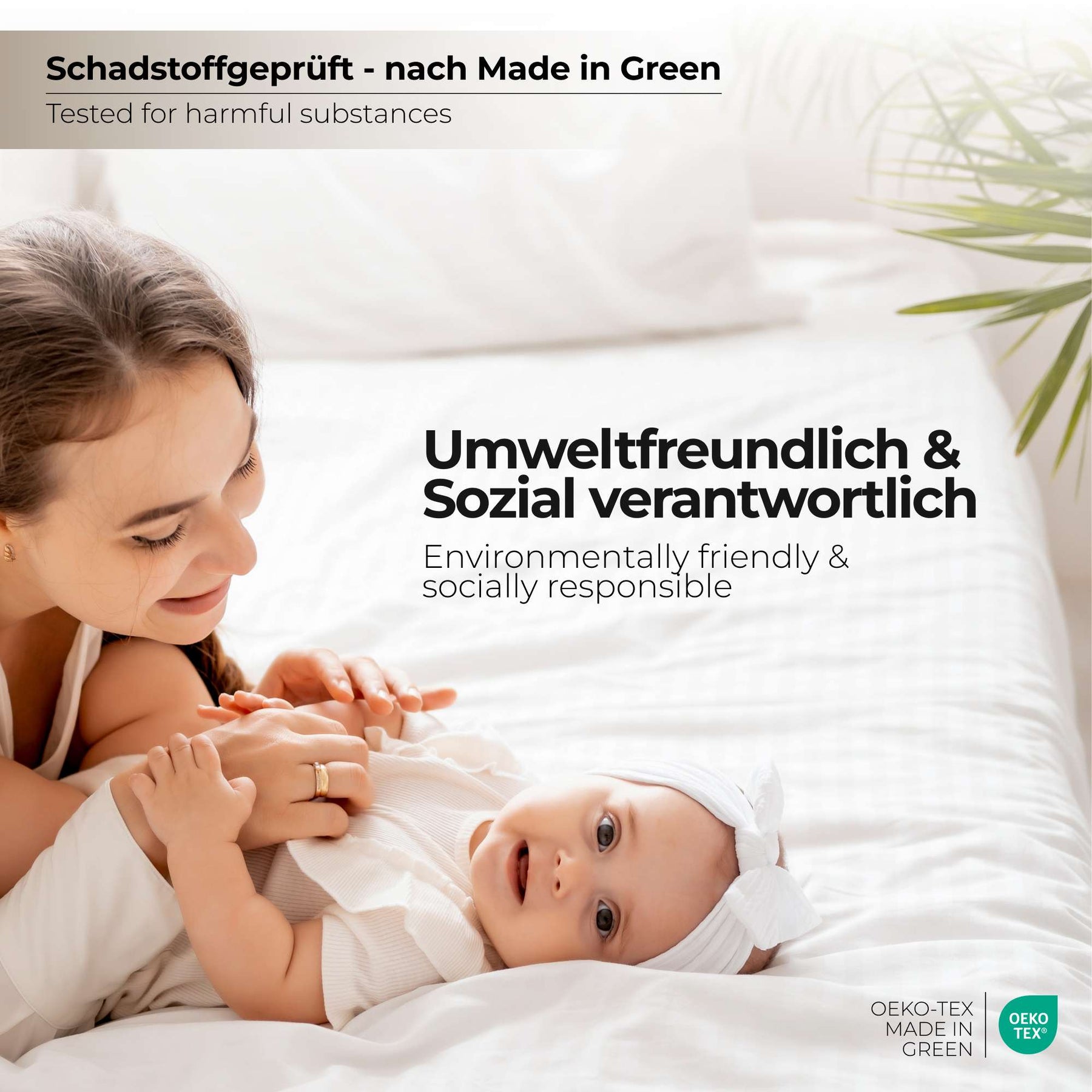 etérea Renforcé Baumwolle Bettwäsche Osaka Grün