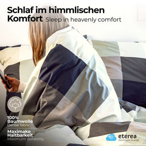 etérea Renforcé Bettwäsche Rian Schwarz