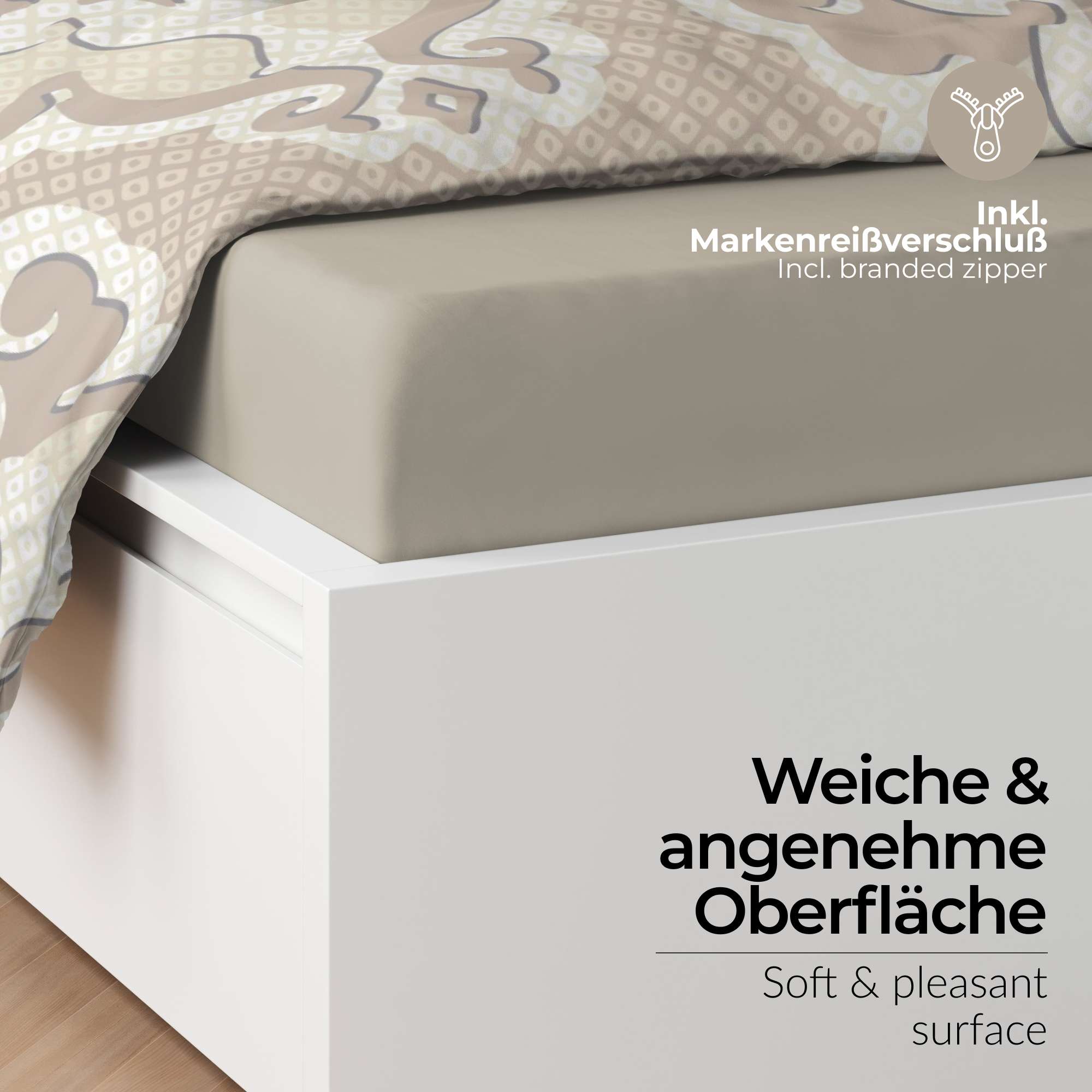 etérea Renforcé Bettwäsche Trisa Beige - Bild 4