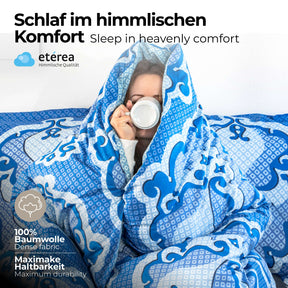 etérea Renforcé Bettwäsche Trisa Blau
