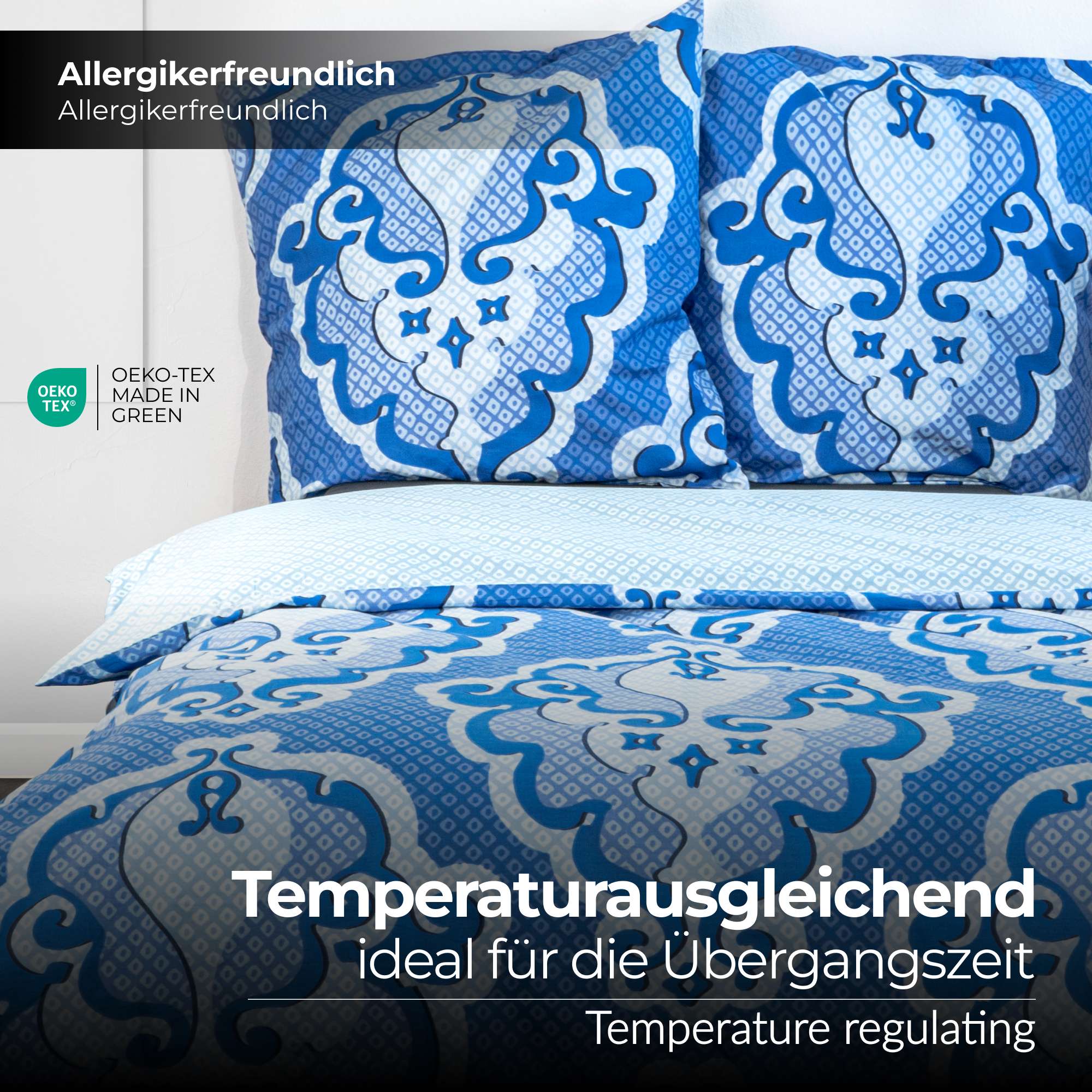 etérea Renforcé Bettwäsche Trisa Blau - Bild 3