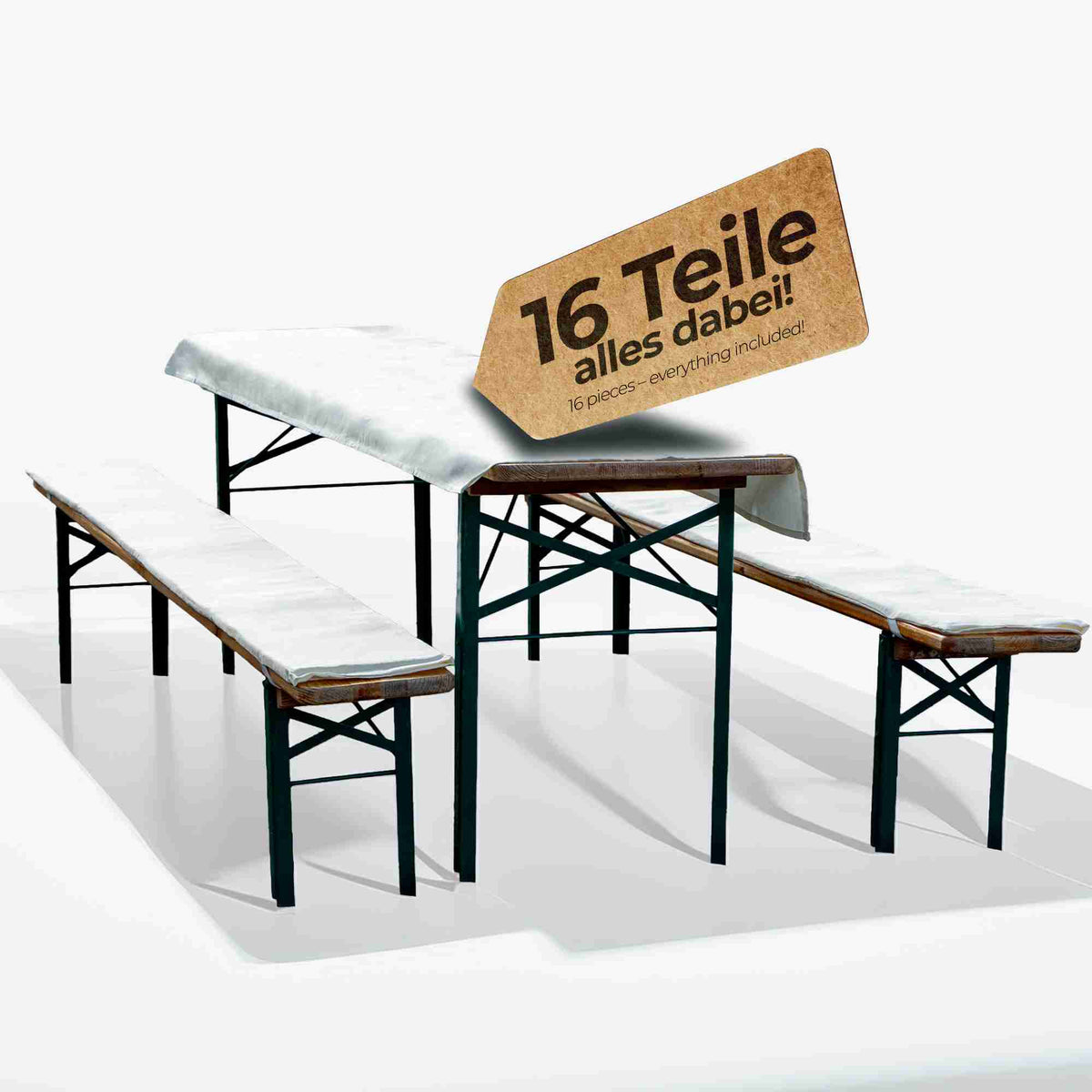 etérea Biertisch Auflagen Set #farbe_weiss
