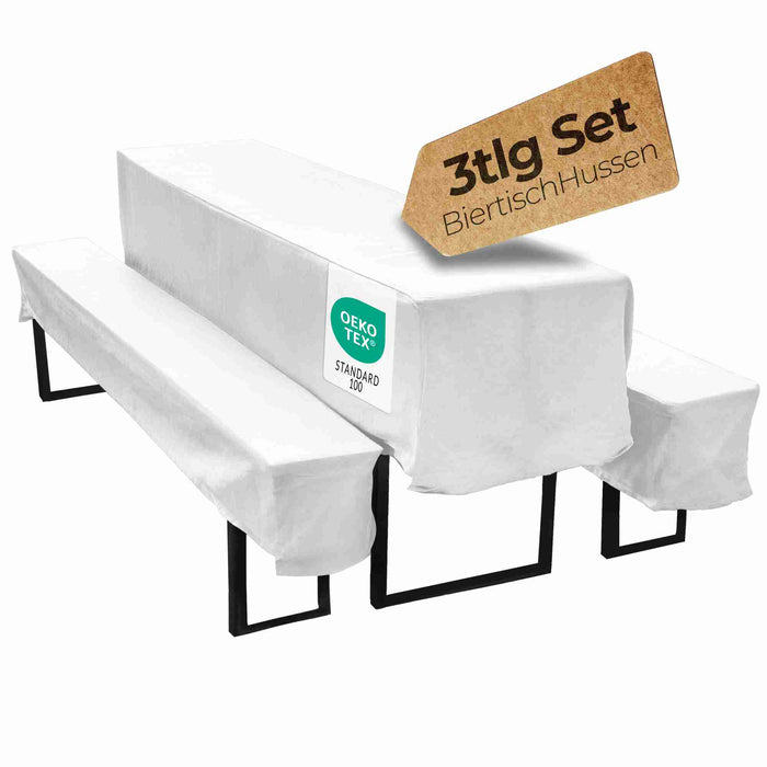 etérea Biertisch Hussen Set #farbe_weiss