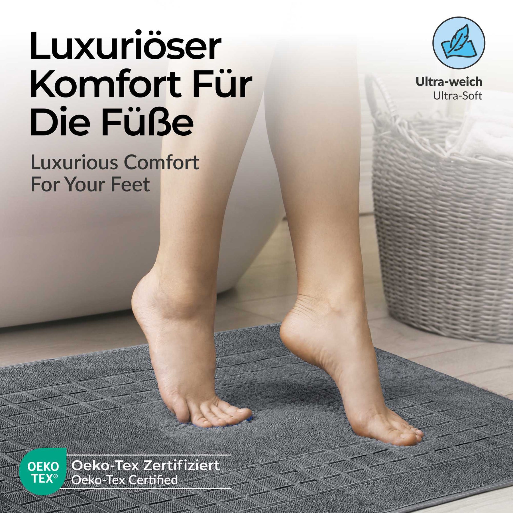 etérea Carli Badematte Duschvorleger - Modern 50x80 cm