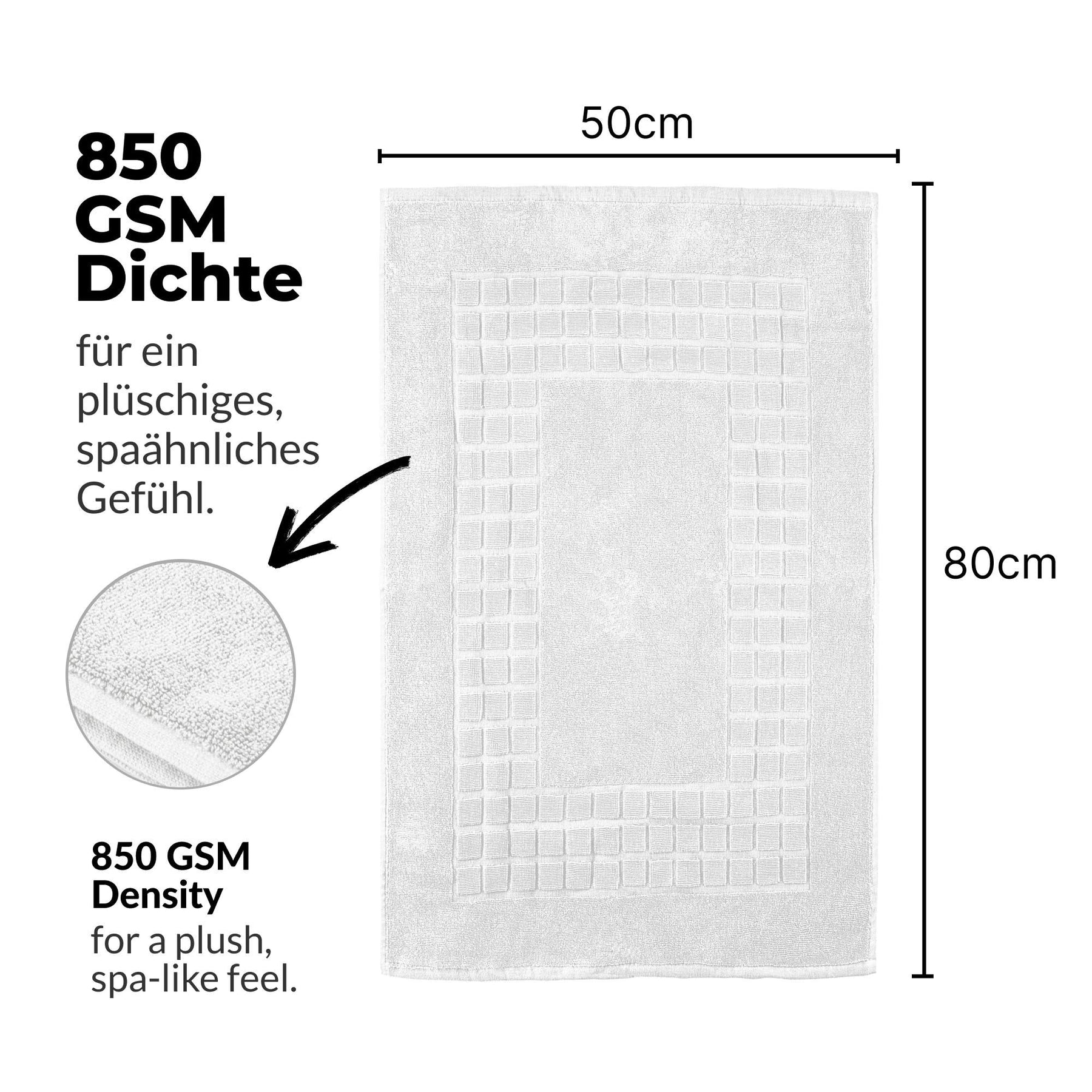 etérea Carli Badematte Duschvorleger - Modern 50x80 cm