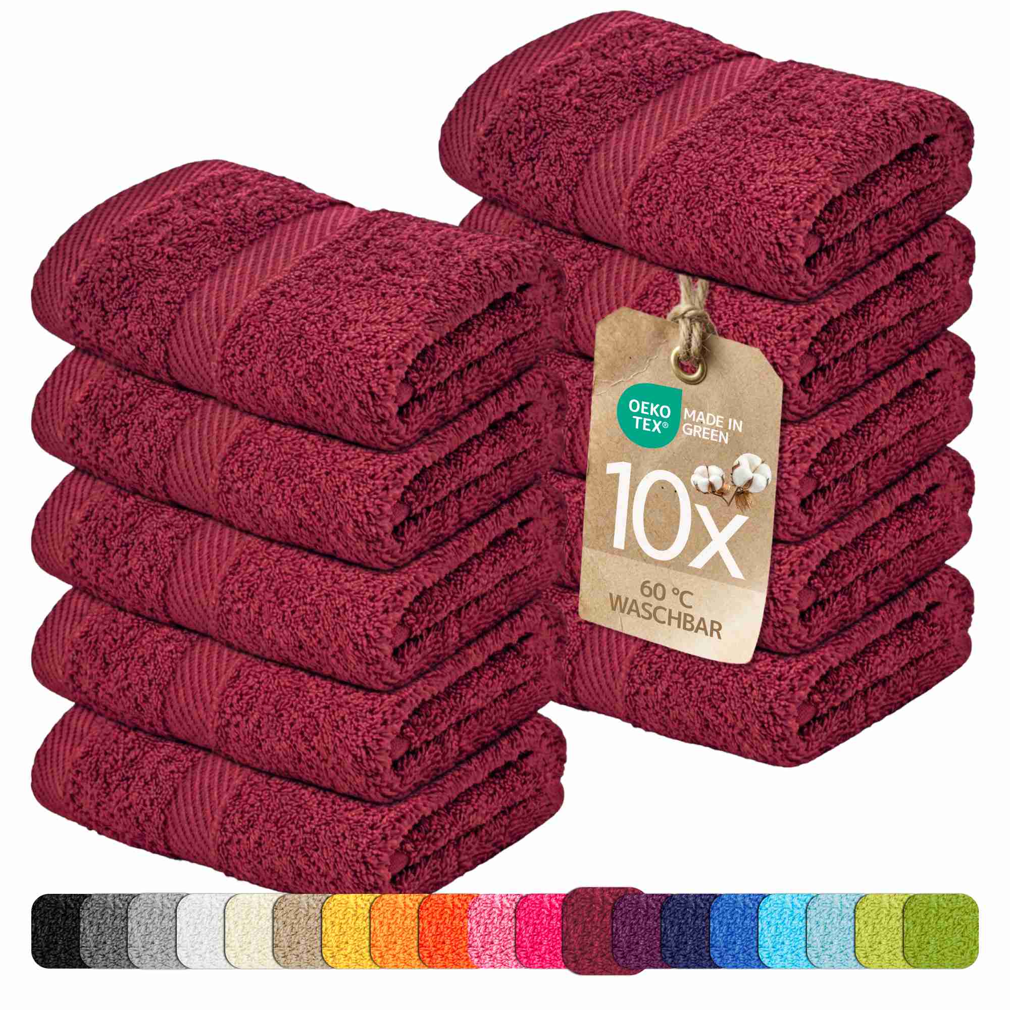 etérea 10er Pack Handtücher Carli Handtuch Bulkset