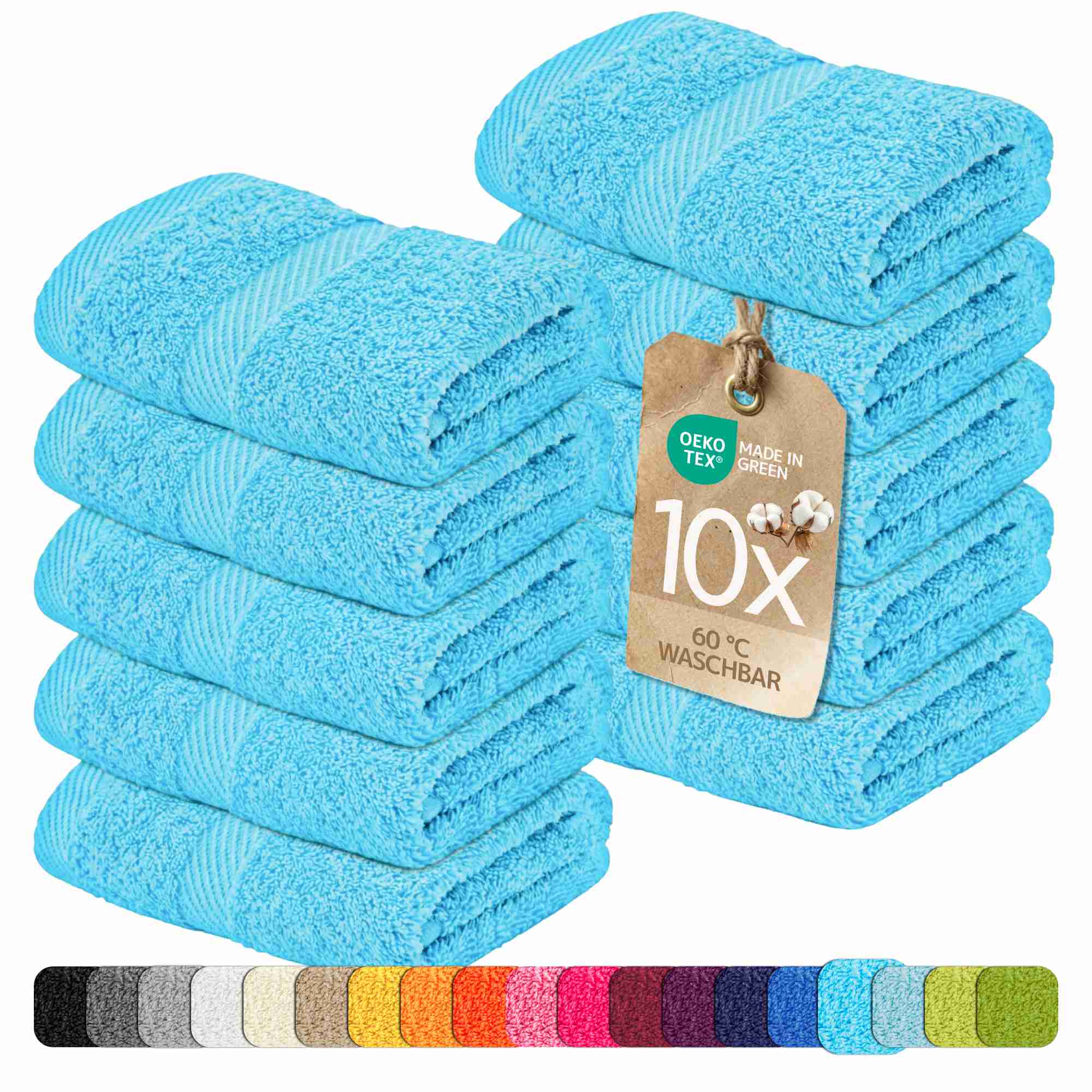 etérea 10er Pack Handtücher Carli Handtuch Bulkset