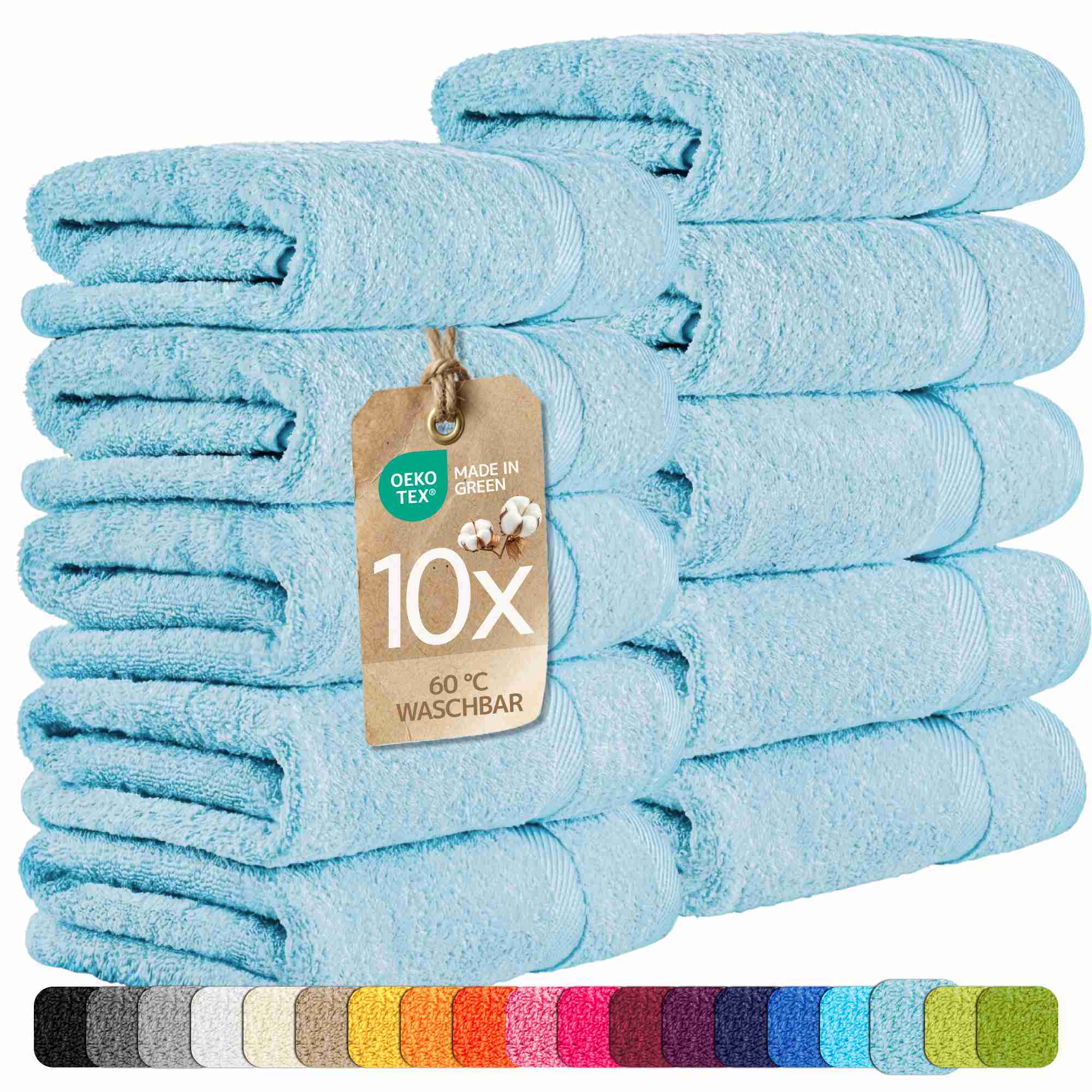 etérea 10er Pack Handtücher Carli Handtuch Bulkset