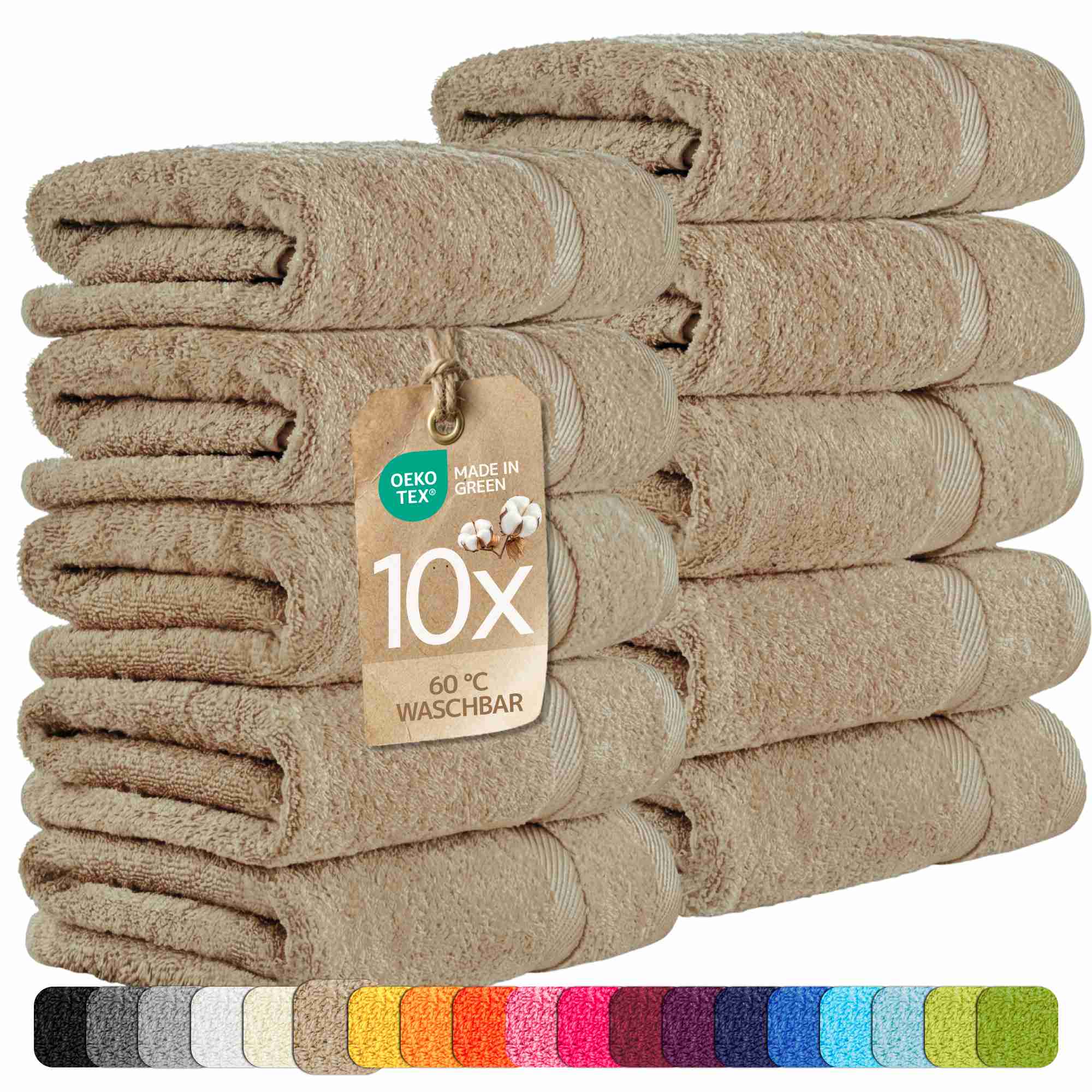 etérea 10er Pack Handtücher Carli Handtuch Bulkset