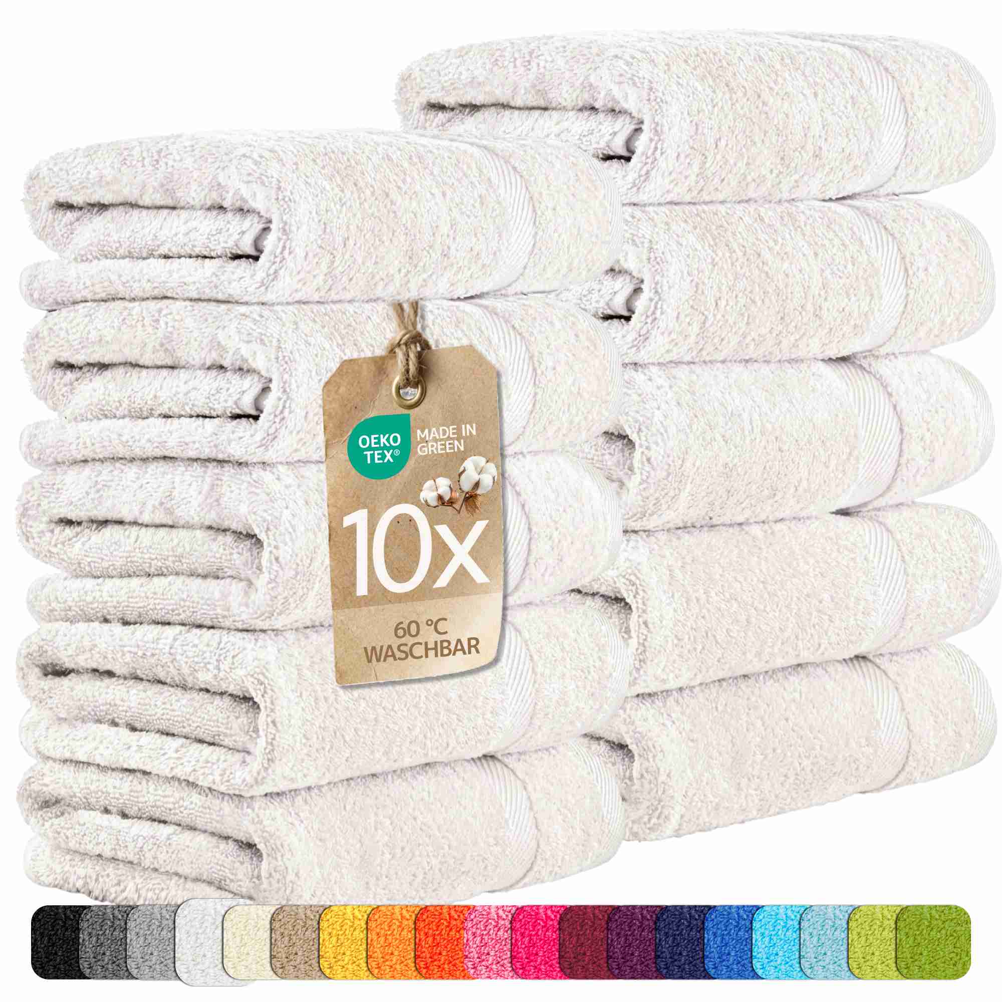 etérea 10er Pack Handtücher Carli Handtuch Bulkset