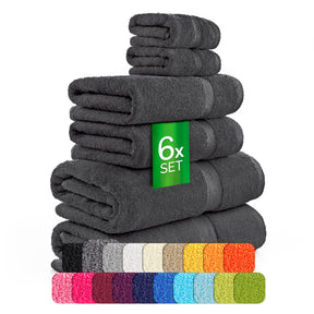 etérea Carli 6-teiliges Handtuchset II Eco Graphit - fix und fertig