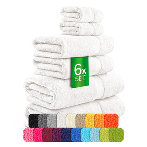 etérea Carli 6-teiliges Handtuchset II Eco Weiss - fix und fertig