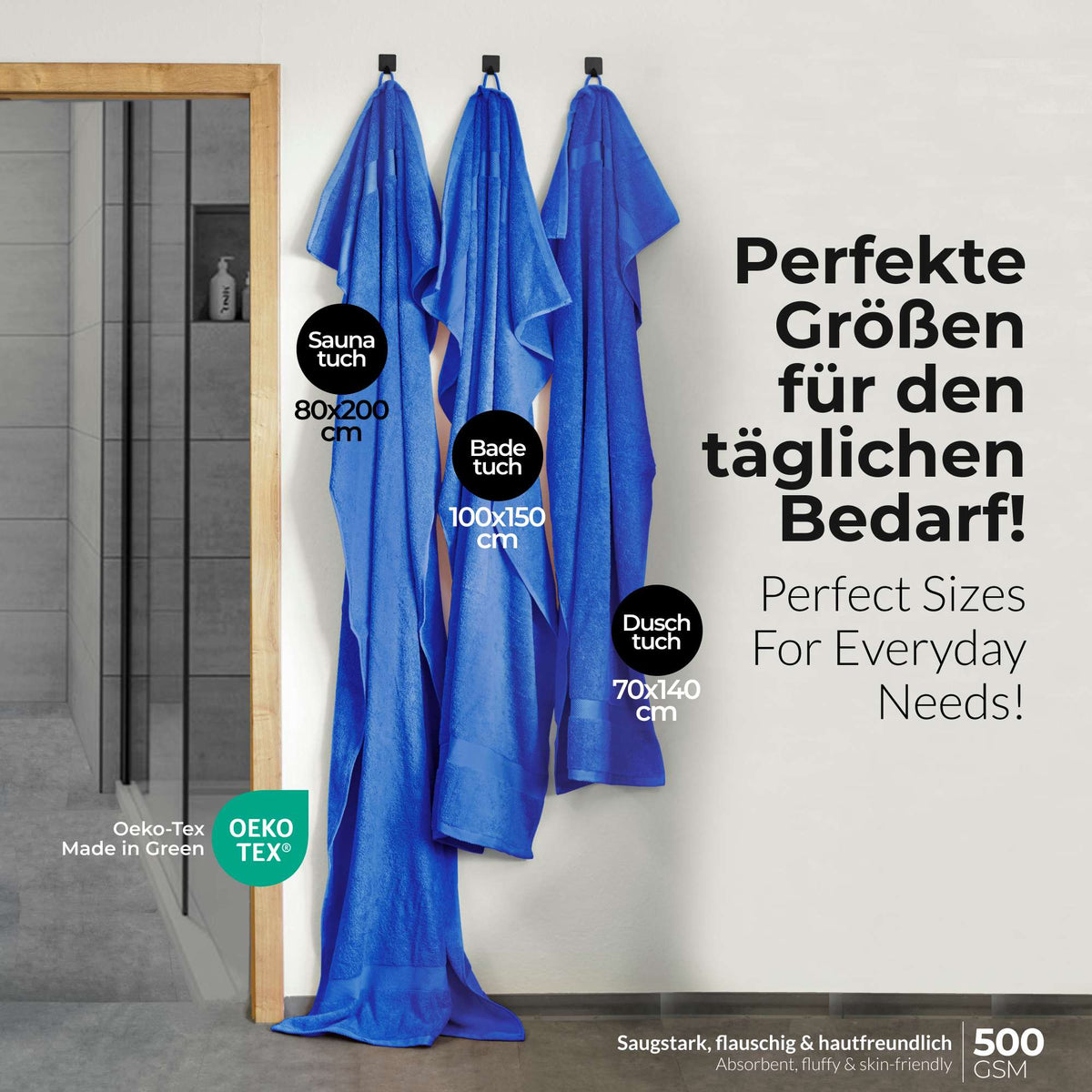 VBD-17 etérea Carli Handtuch Kollektion Duschtuch Badetuch Badvorleger - 100% Baumwolle
