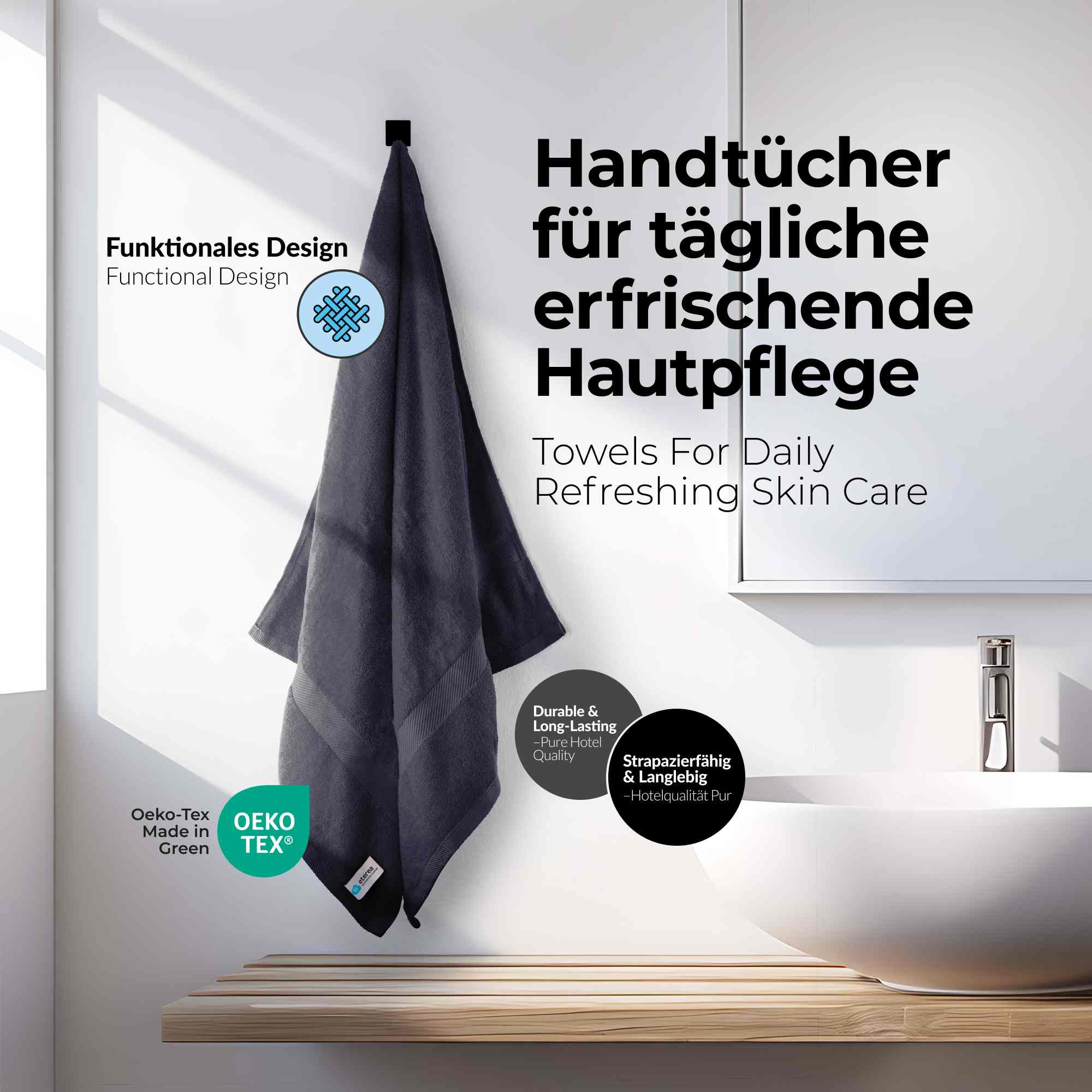 etérea 10er Pack Handtücher Carli Handtuch Bulkset