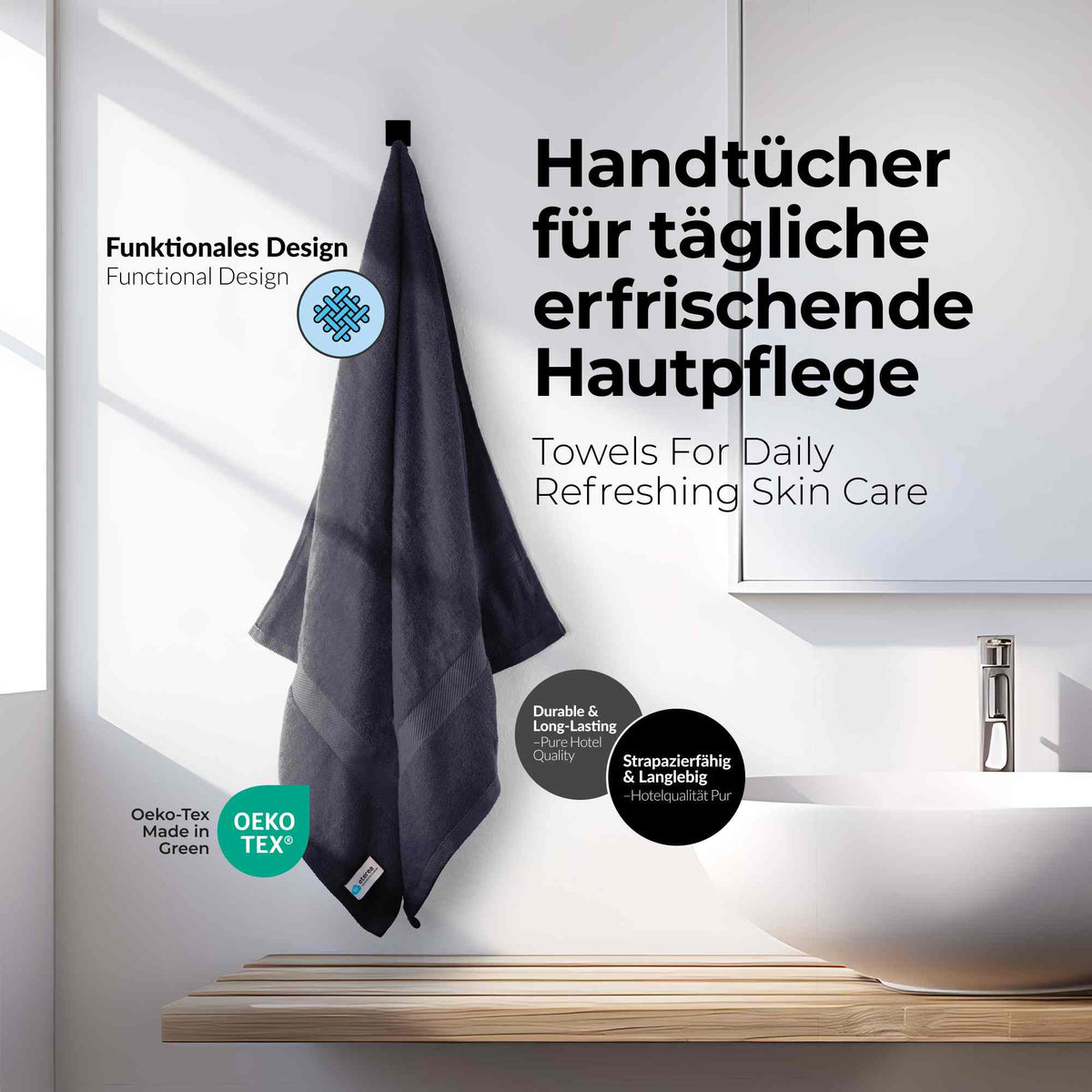 VBD-17 etérea Carli Handtuch Kollektion Duschtuch Badetuch Badvorleger - 100% Baumwolle