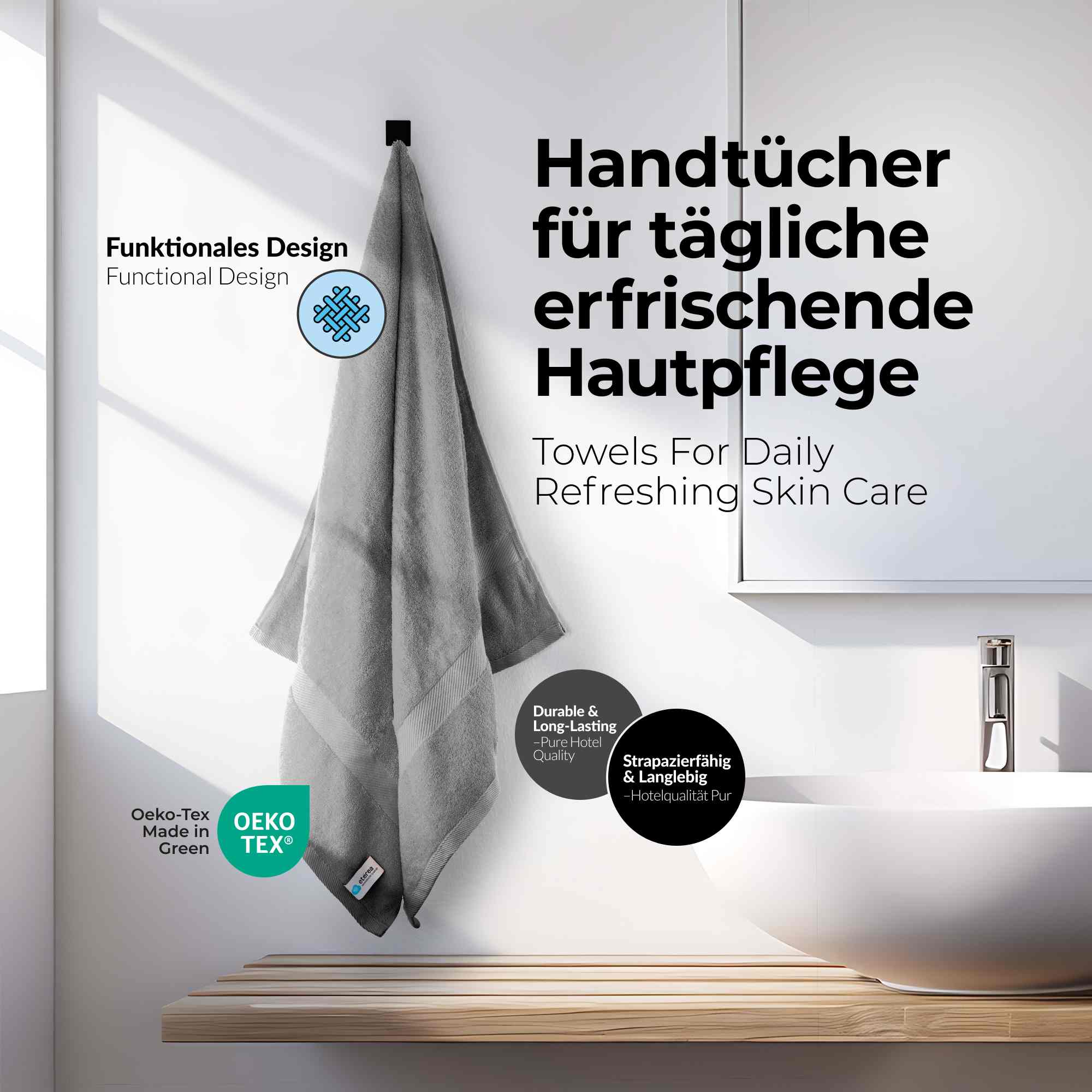 etérea 10er Pack Handtücher Carli Handtuch Bulkset
