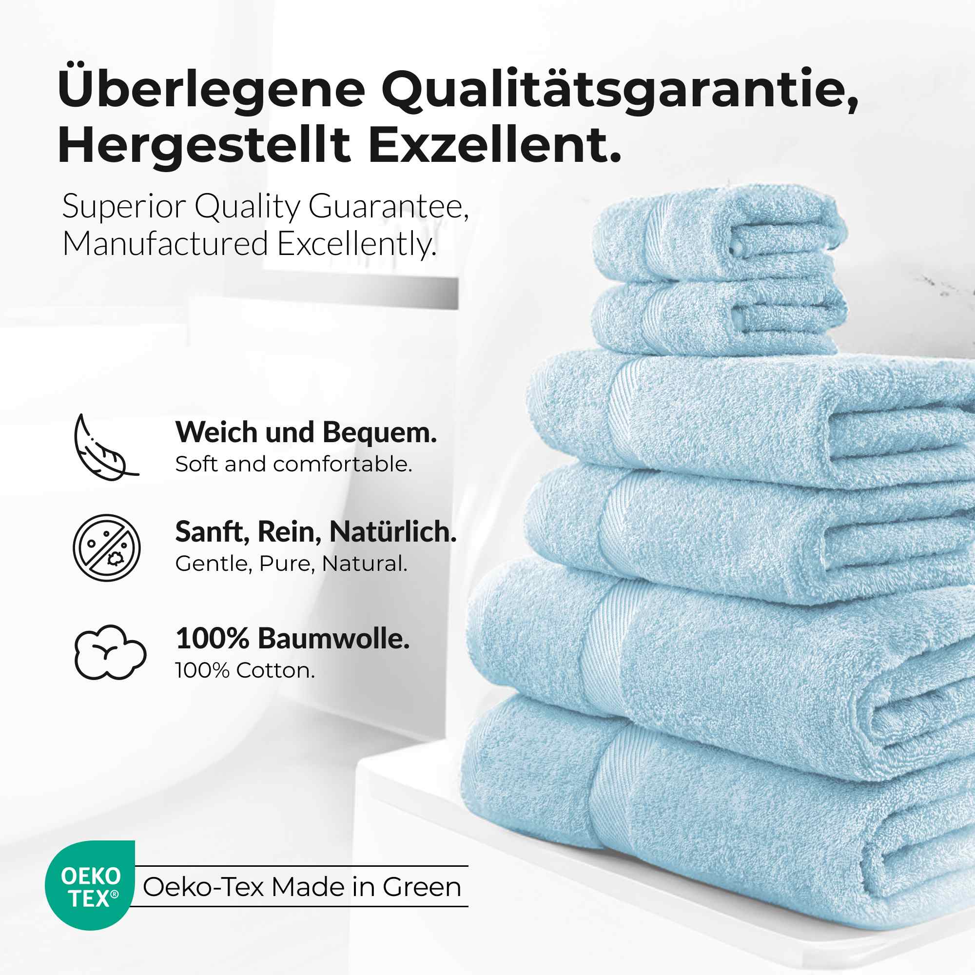 etérea 10er Pack Handtücher Carli Handtuch Bulkset