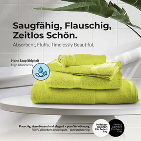 etérea Carli 6-teiliges Handtuchset II Eco Lime - fix und fertig