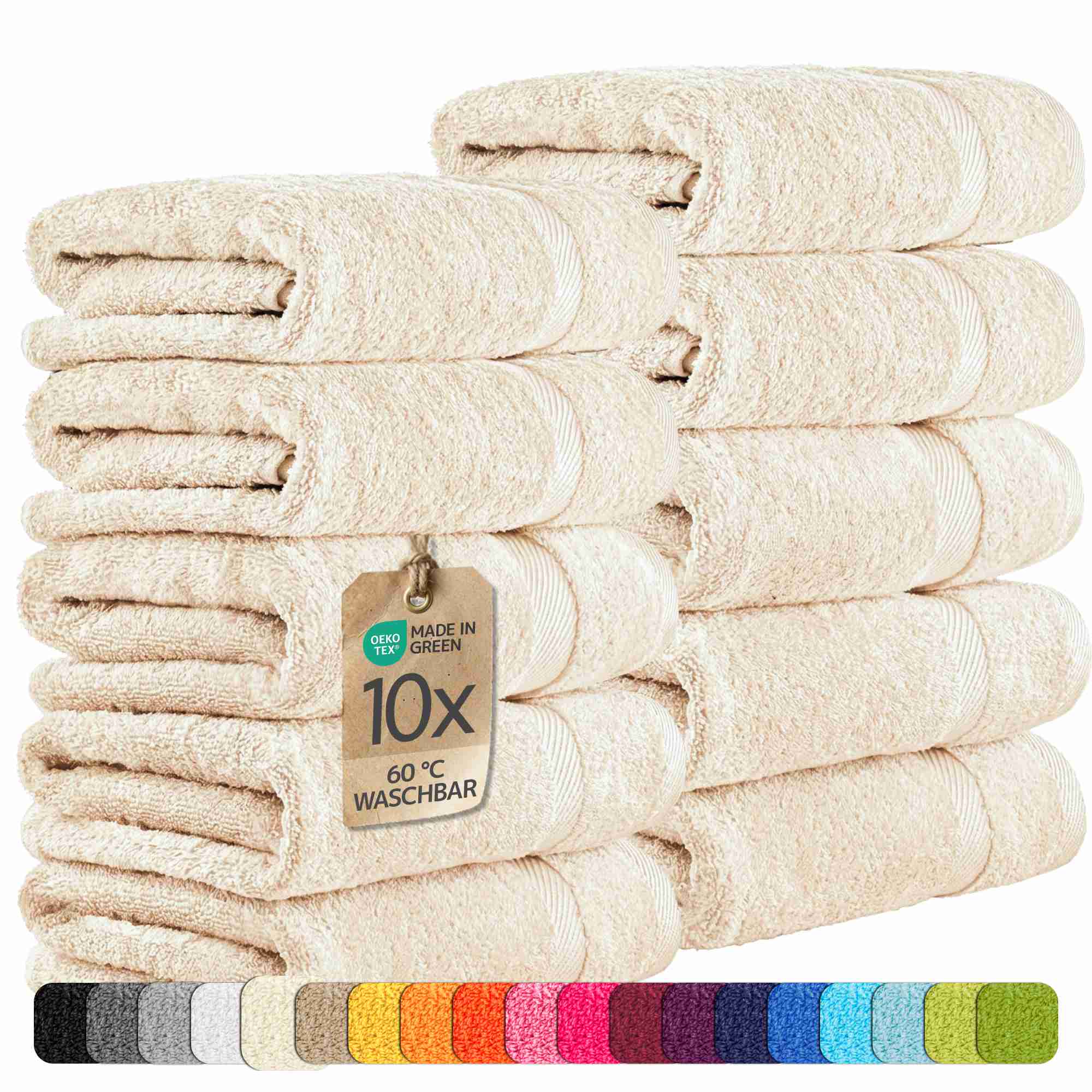 etérea 10er Pack Handtücher Carli Handtuch Bulkset