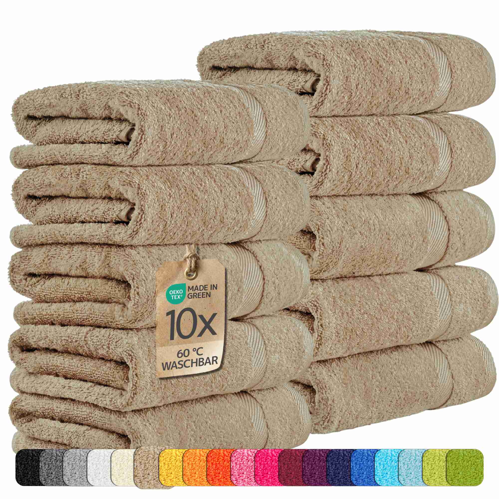 etérea 10er Pack Handtücher Carli Handtuch Bulkset