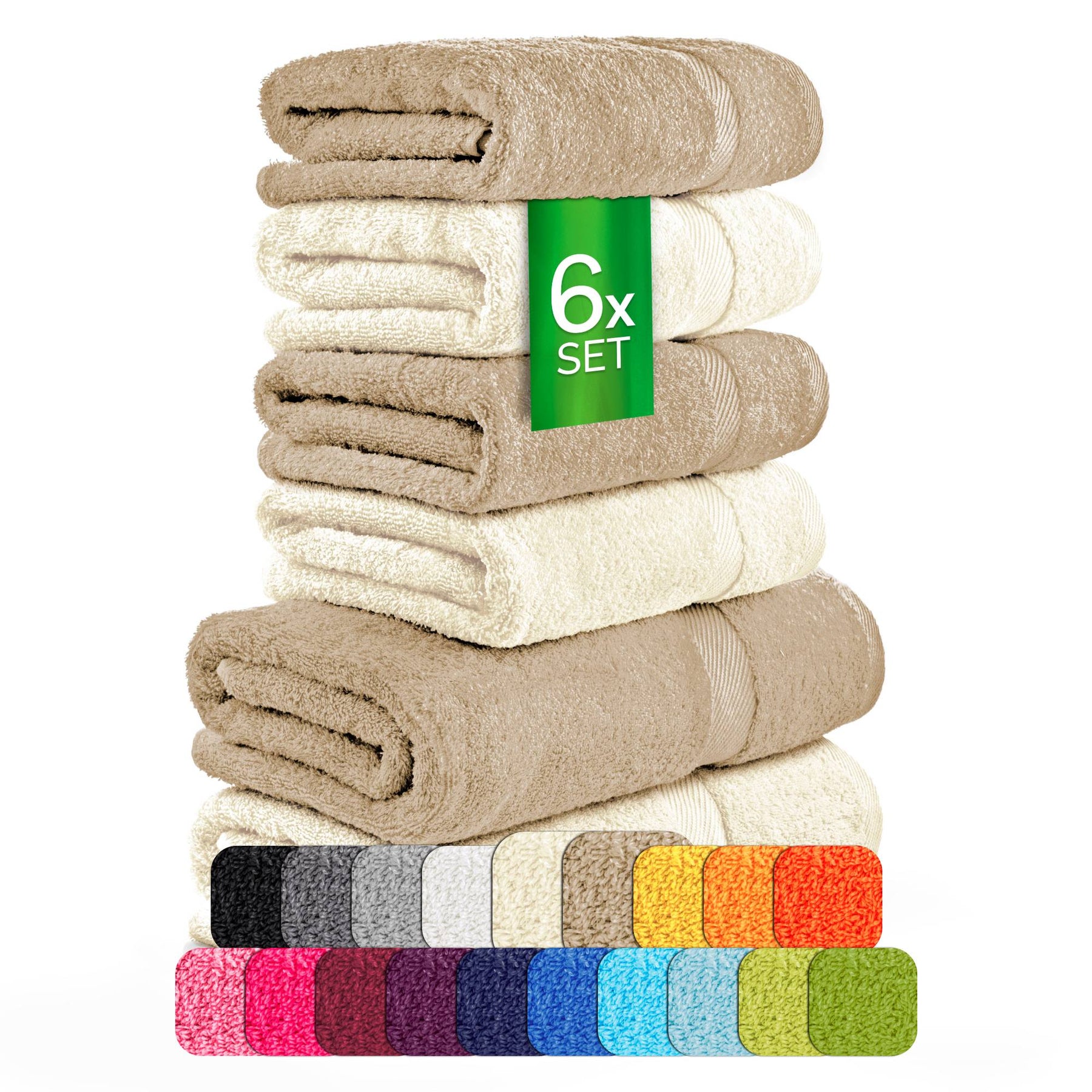 eterea Carli Handtuch Set 6 tlg. Eco