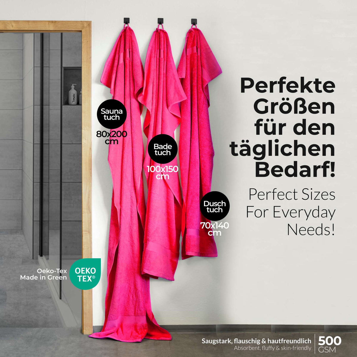 VBD-17 etérea Carli Handtuch Kollektion Duschtuch Badetuch Badvorleger - 100% Baumwolle