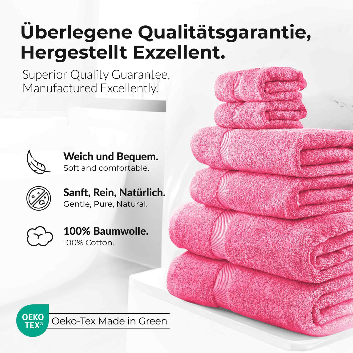 VBD-17 etérea Carli Handtuch Kollektion Duschtuch Badetuch Badvorleger - 100% Baumwolle