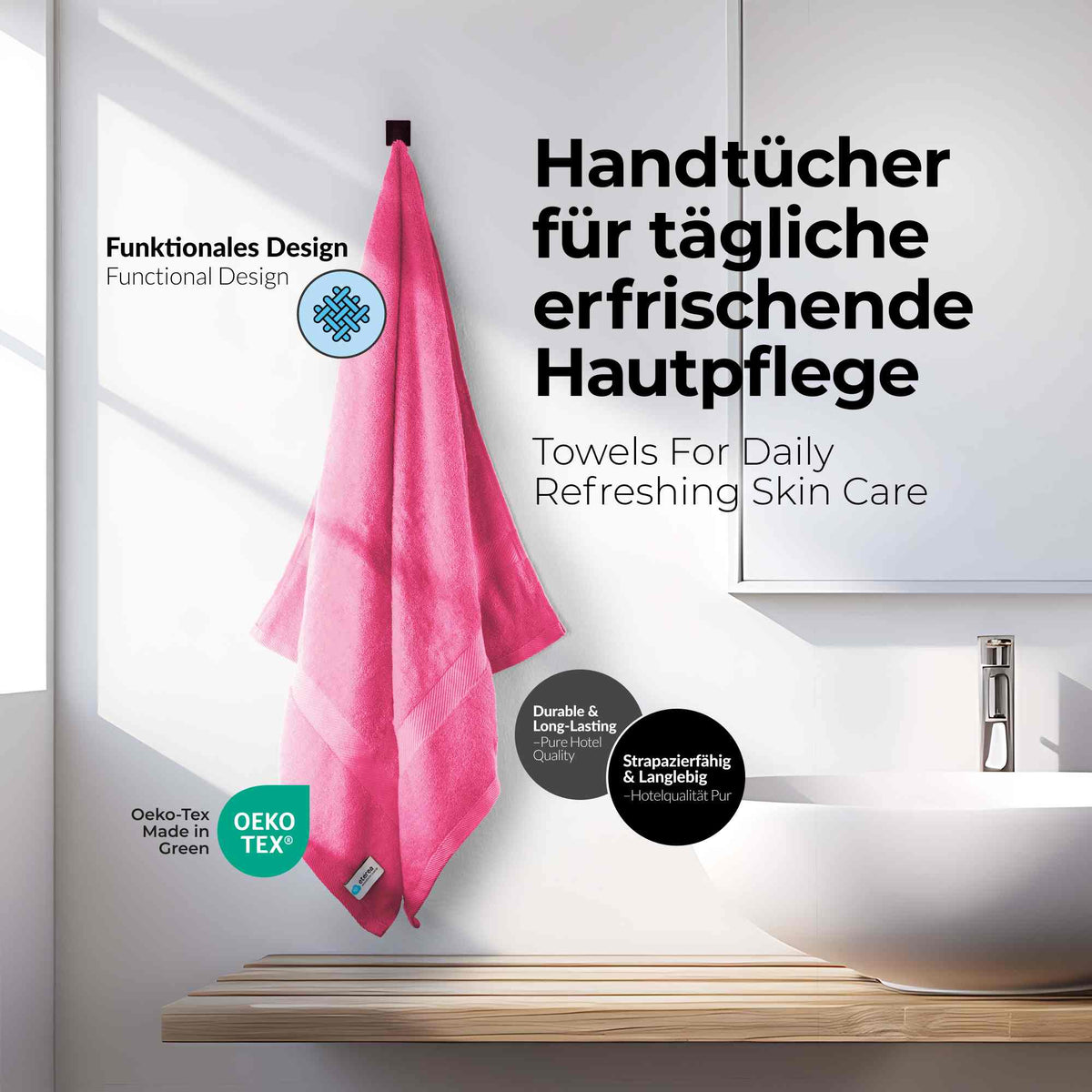 VBD-17 etérea Carli Handtuch Kollektion Duschtuch Badetuch Badvorleger - 100% Baumwolle