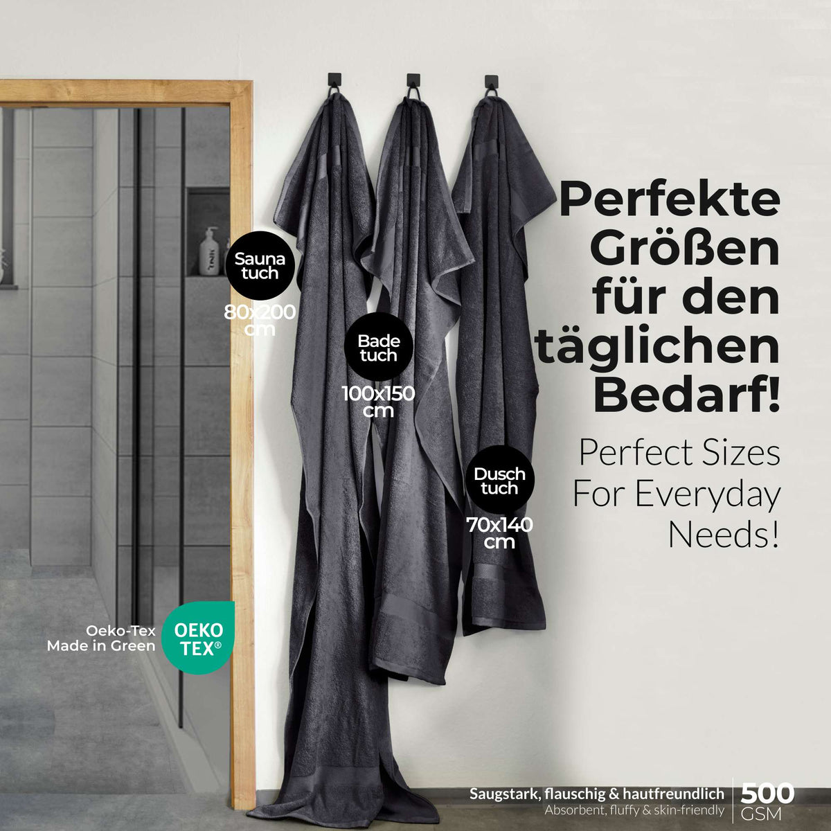 VBD-17 etérea Carli Handtuch Kollektion Duschtuch Badetuch Badvorleger - 100% Baumwolle
