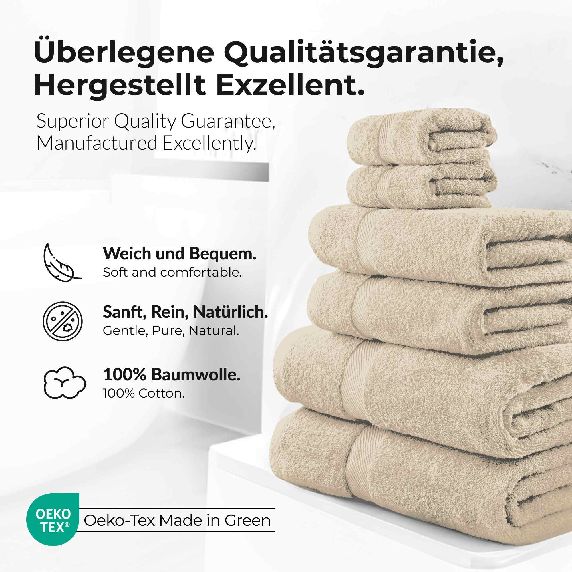 etérea 10er Pack Handtücher Carli Handtuch Bulkset