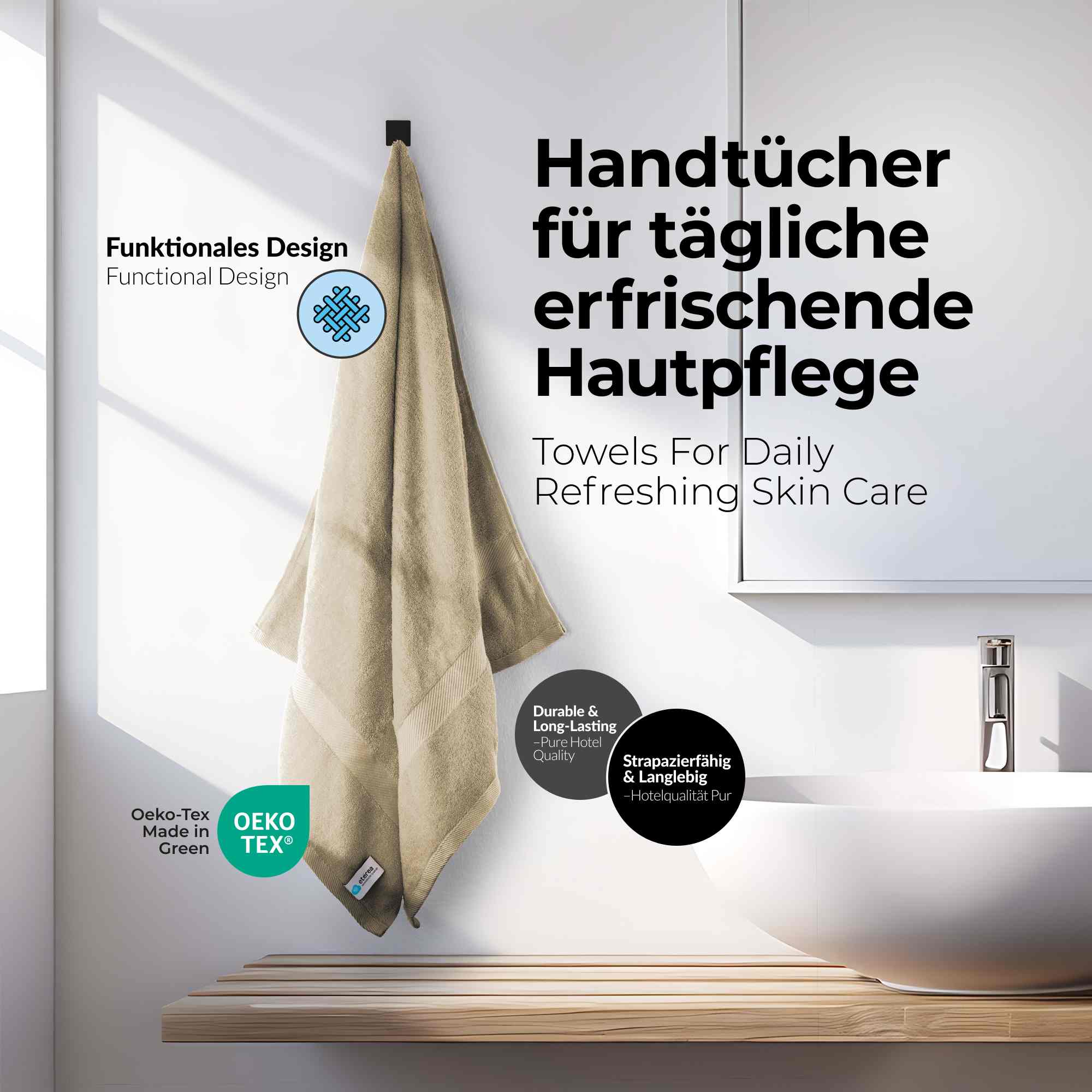 etérea 10er Pack Handtücher Carli Handtuch Bulkset