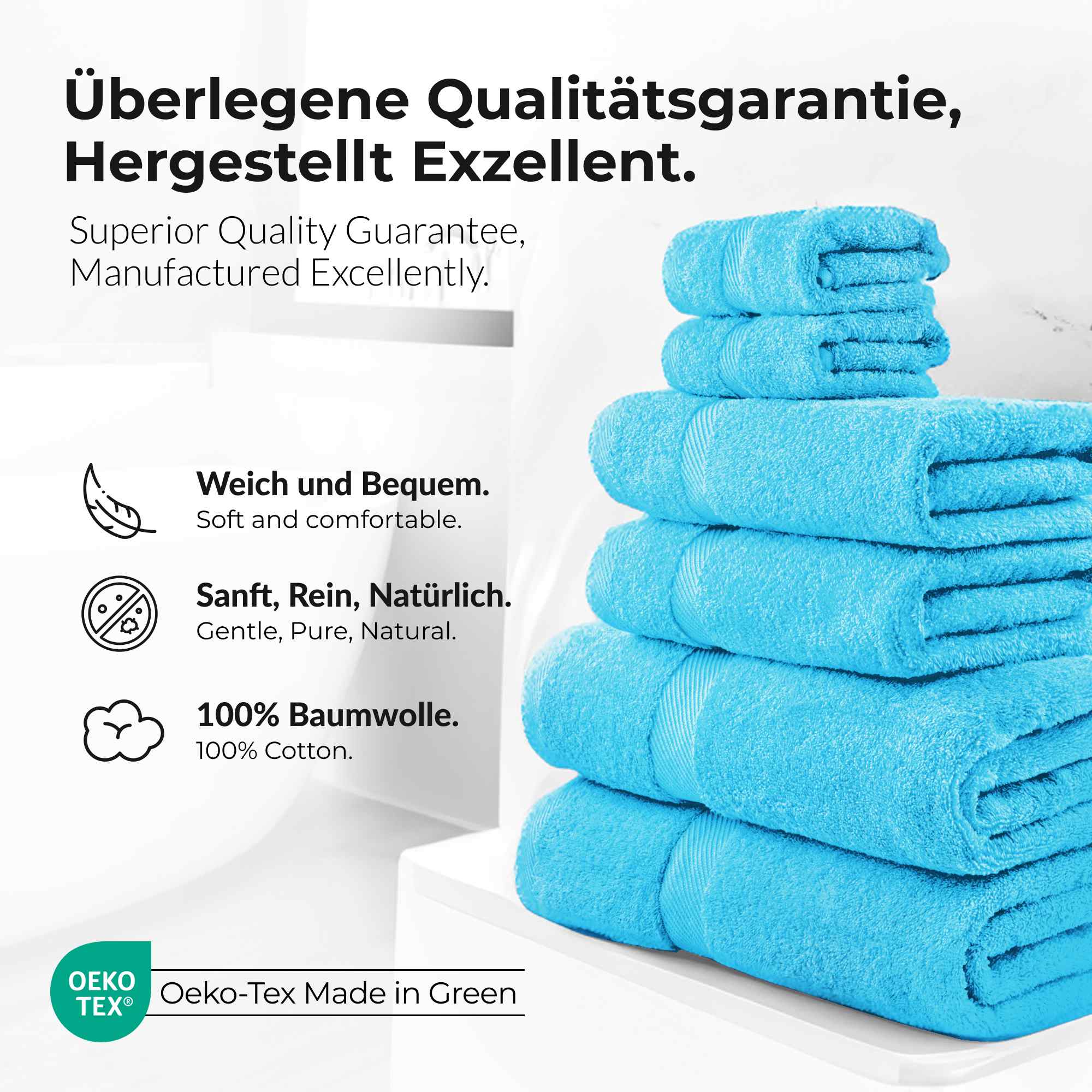 etérea 10er Pack Handtücher Carli Handtuch Bulkset
