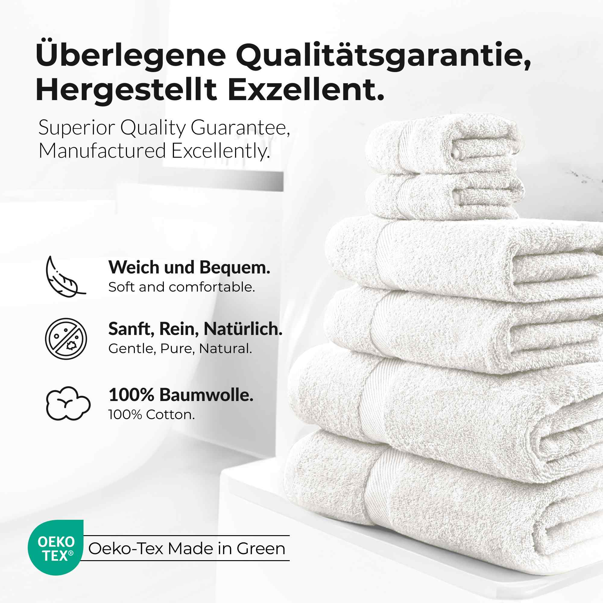 etérea 10er Pack Handtücher Carli Handtuch Bulkset