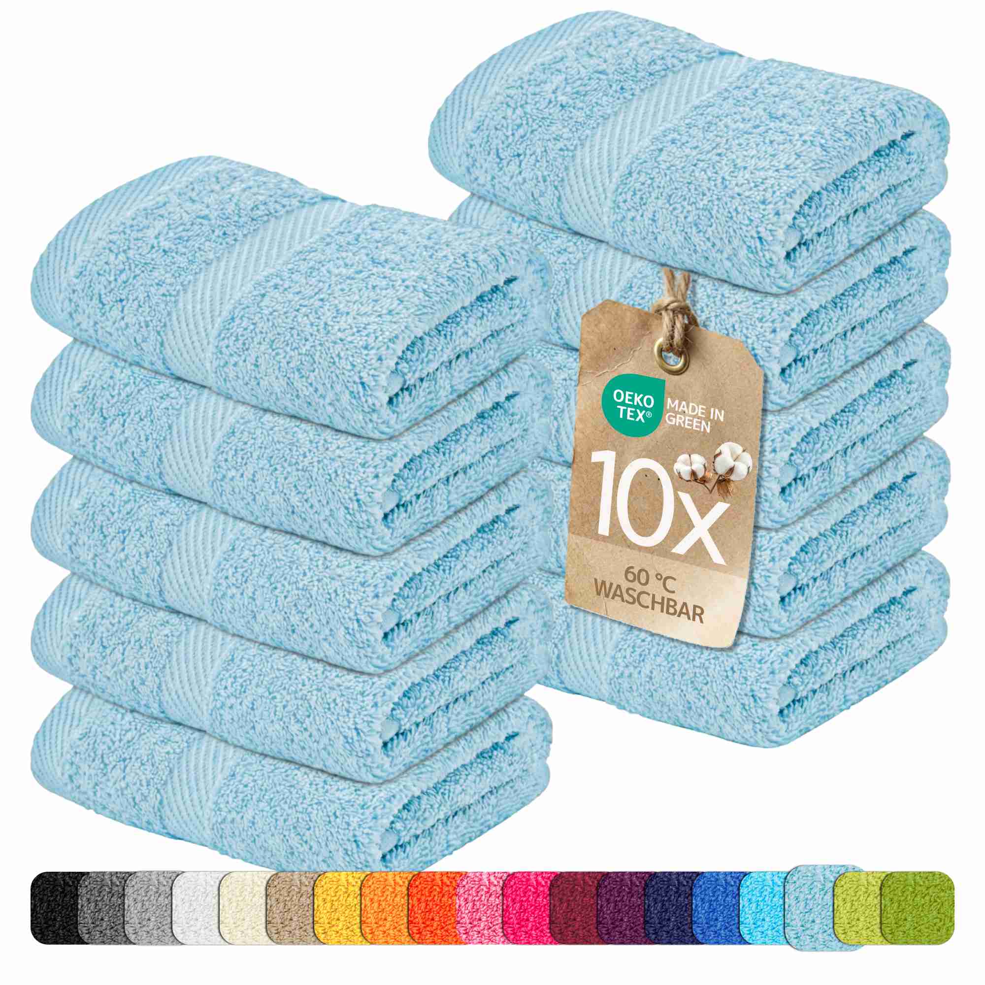 etérea 10er Pack Handtücher Carli Handtuch Bulkset